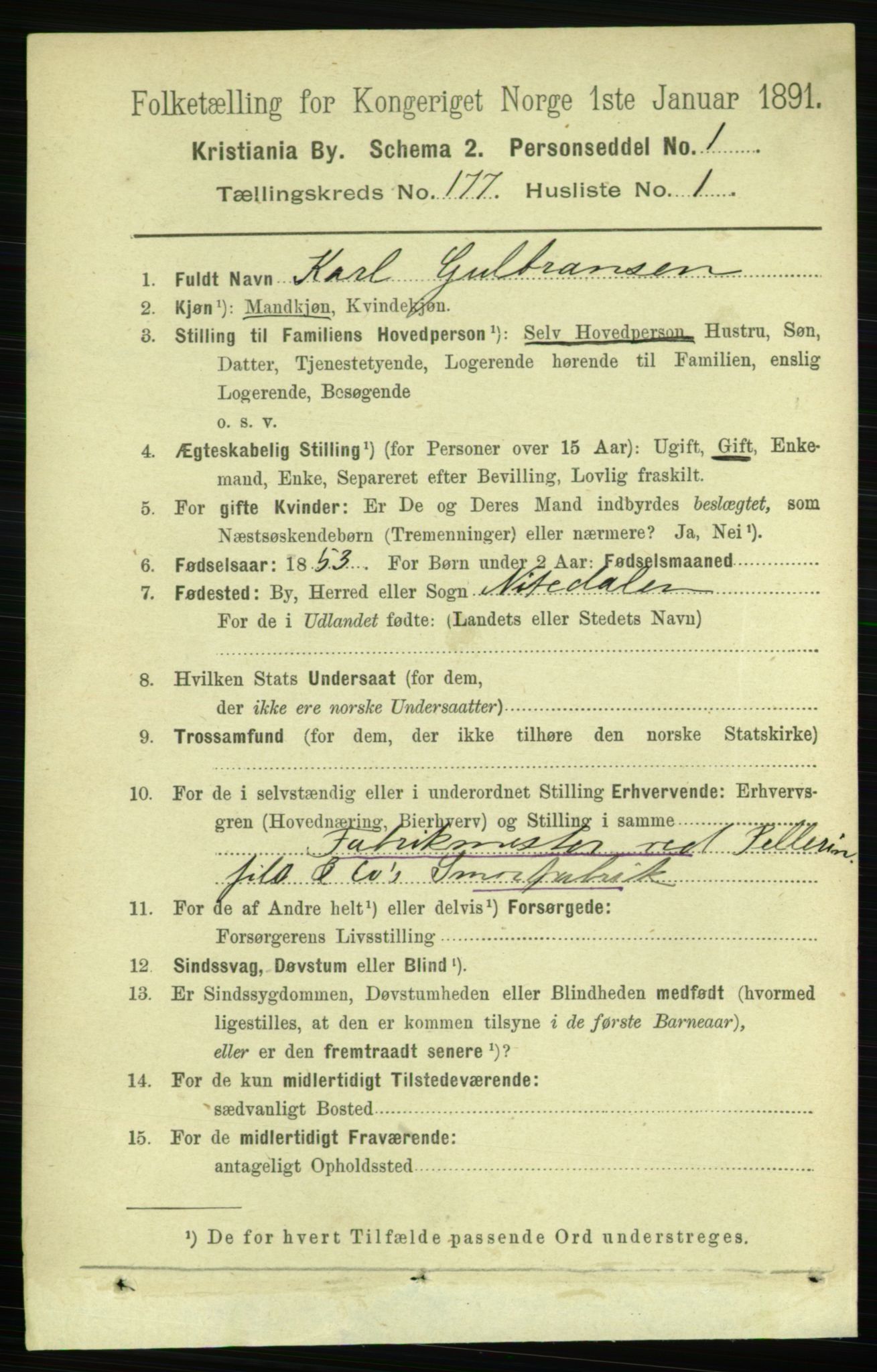 RA, 1891 census for 0301 Kristiania, 1891, p. 106376