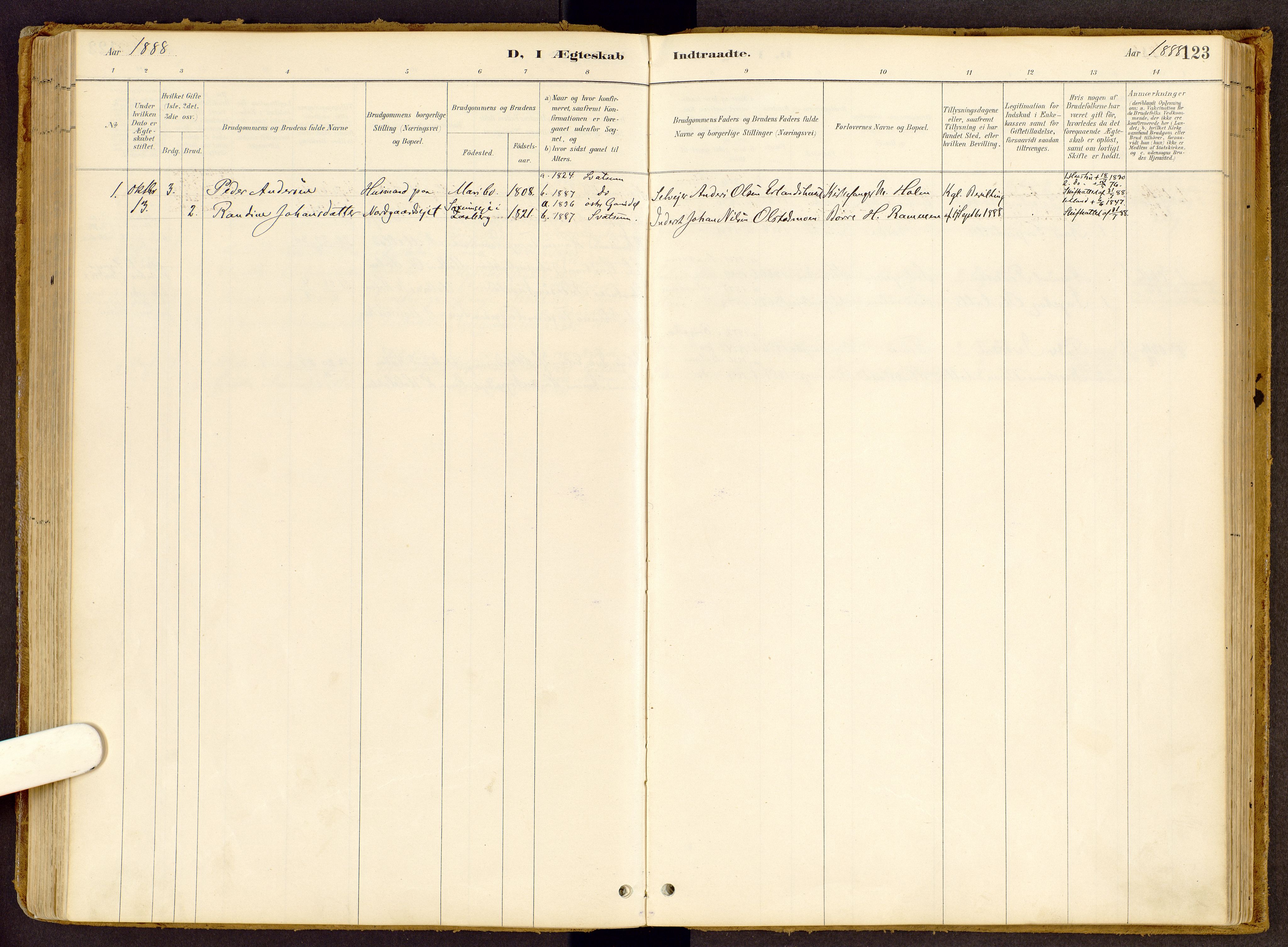 Vestre Gausdal prestekontor, AV/SAH-PREST-094/H/Ha/Haa/L0002: Parish register (official) no. 2, 1887-1918, p. 123