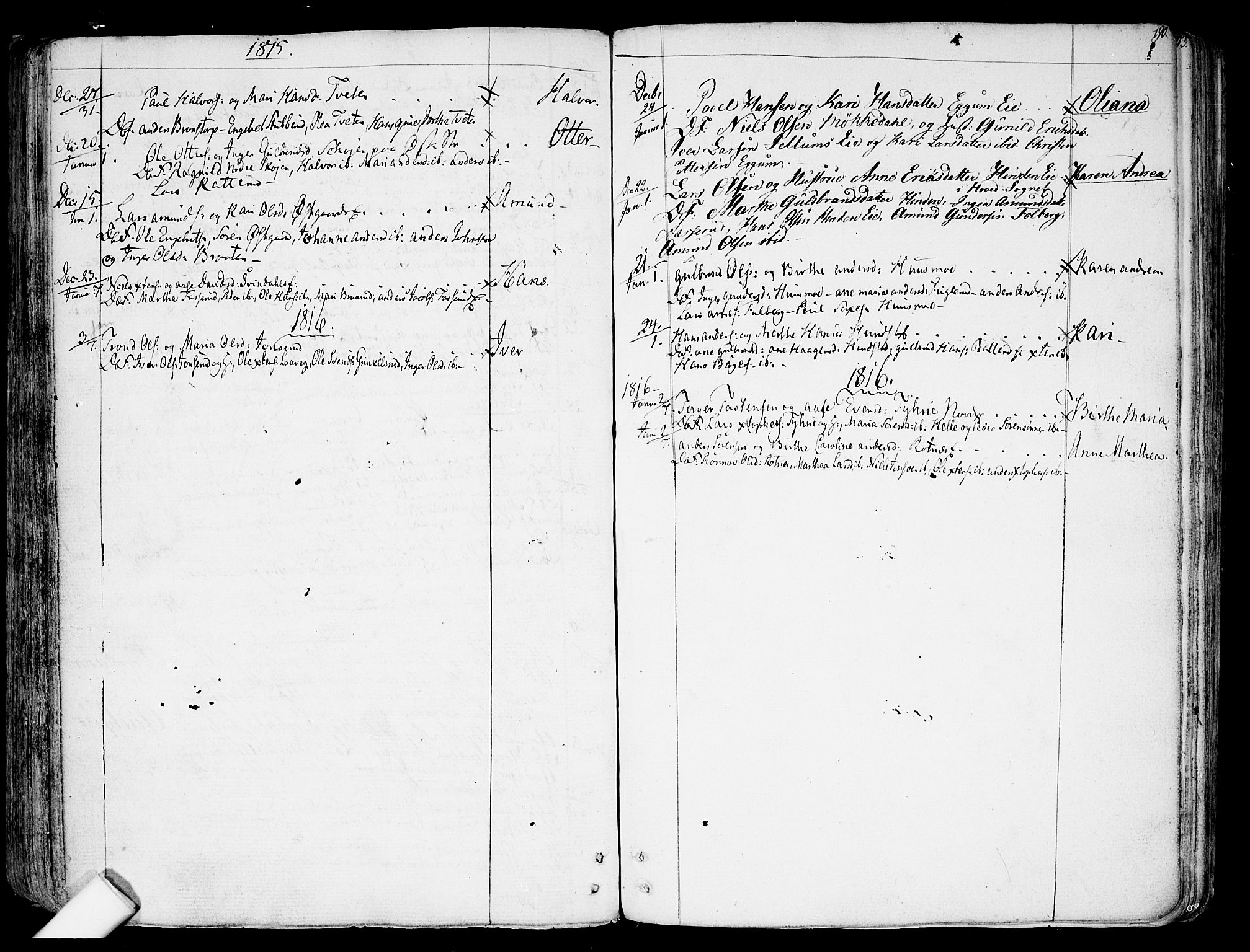 Nes prestekontor Kirkebøker, SAO/A-10410/F/Fa/L0004: Parish register (official) no. I 4, 1781-1816, p. 190