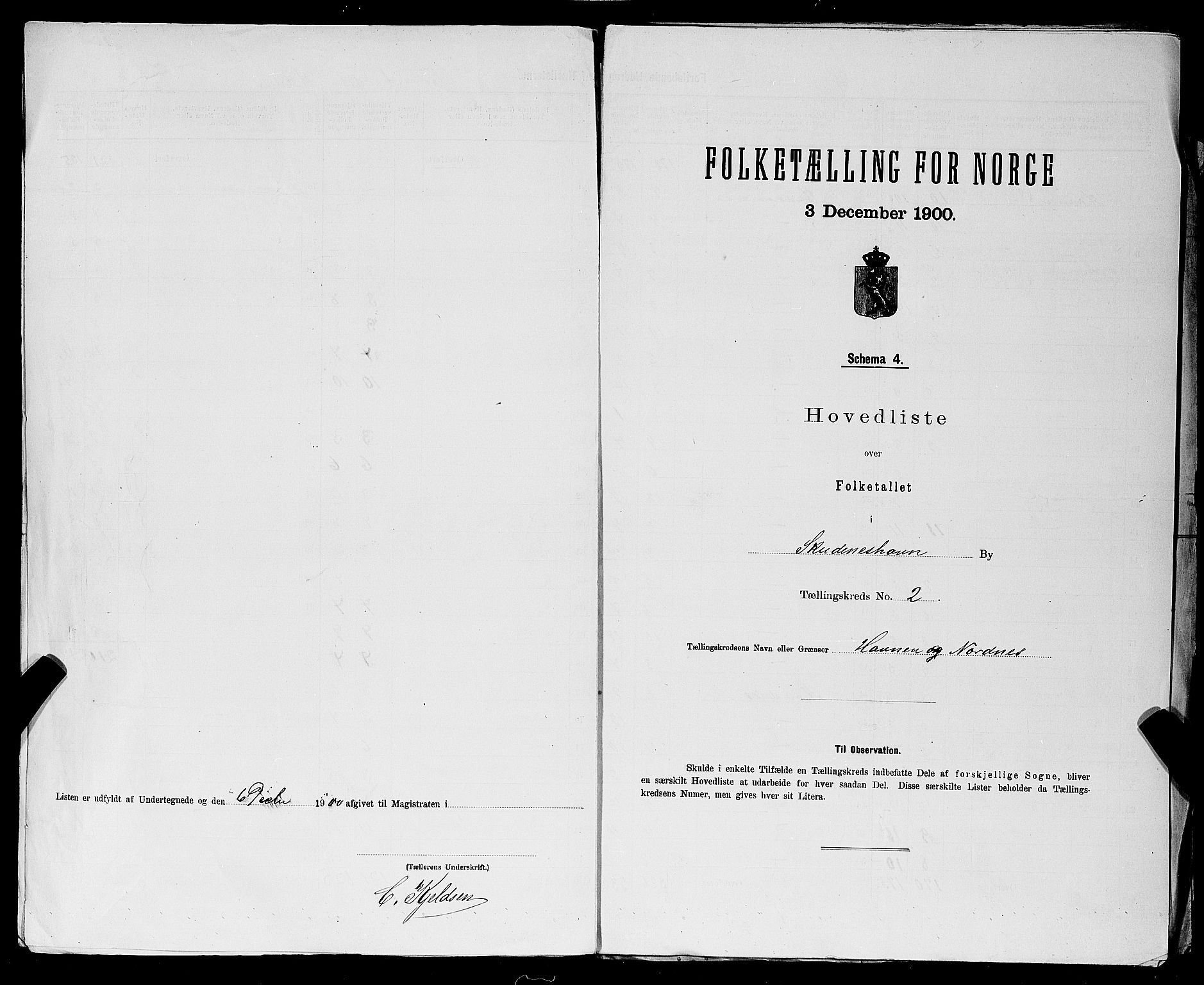 SAST, 1900 census for Skudeneshavn, 1900, p. 11