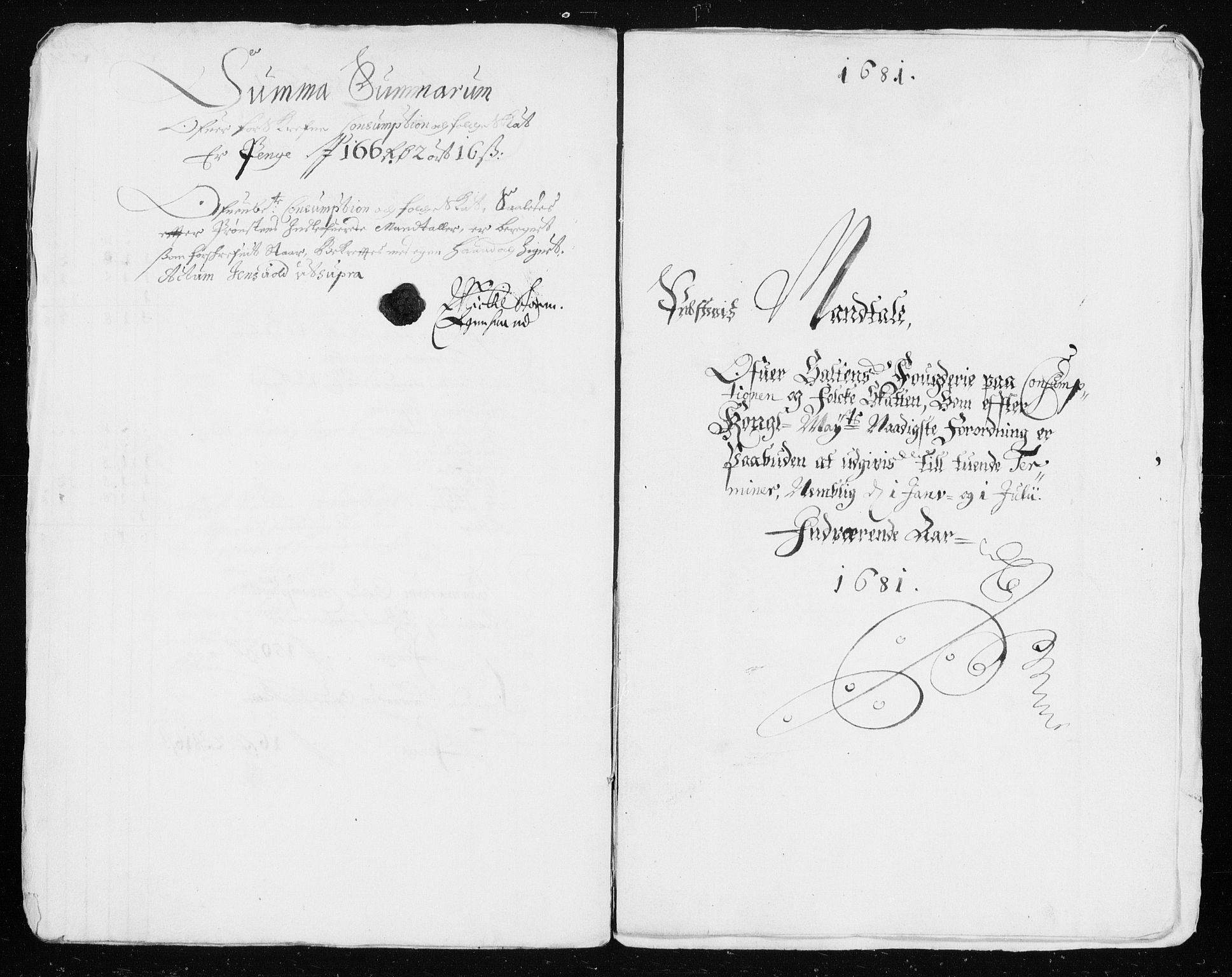 Rentekammeret inntil 1814, Reviderte regnskaper, Stiftamtstueregnskaper, Trondheim stiftamt og Nordland amt, AV/RA-EA-6044/R/Rh/L0008: Nordland amt, 1681