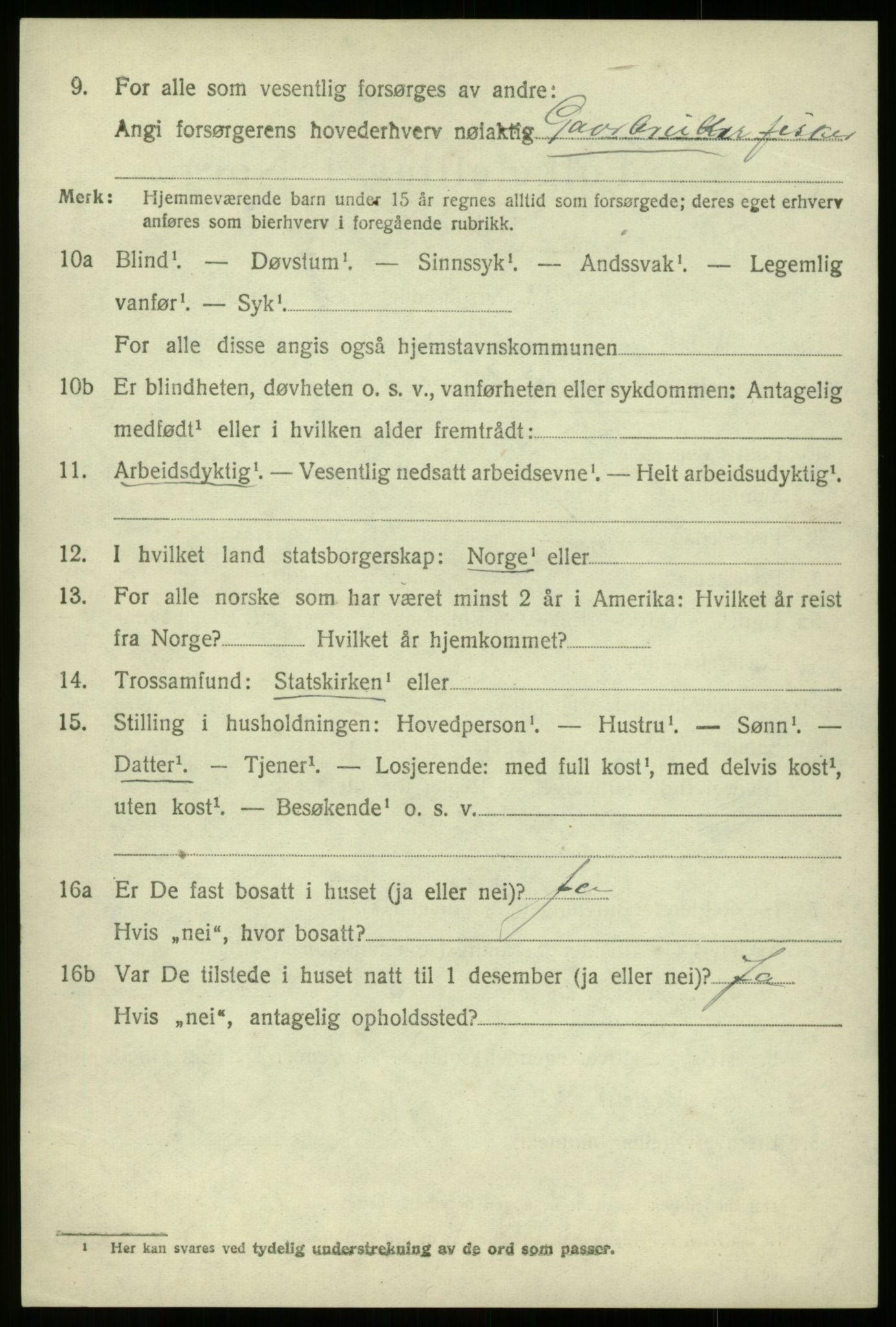 SAB, 1920 census for Davik, 1920, p. 5370