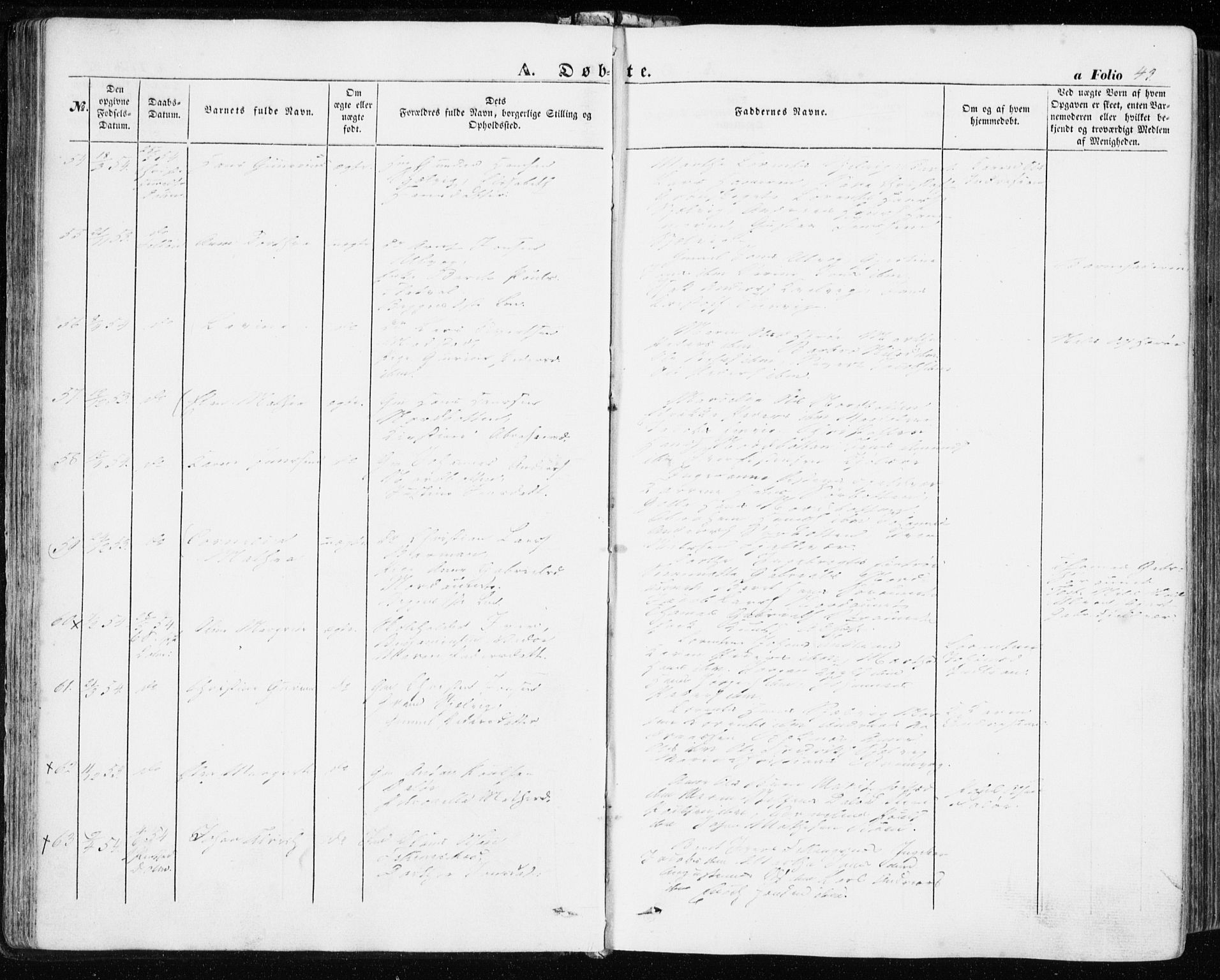 Ministerialprotokoller, klokkerbøker og fødselsregistre - Sør-Trøndelag, AV/SAT-A-1456/634/L0530: Parish register (official) no. 634A06, 1852-1860, p. 43