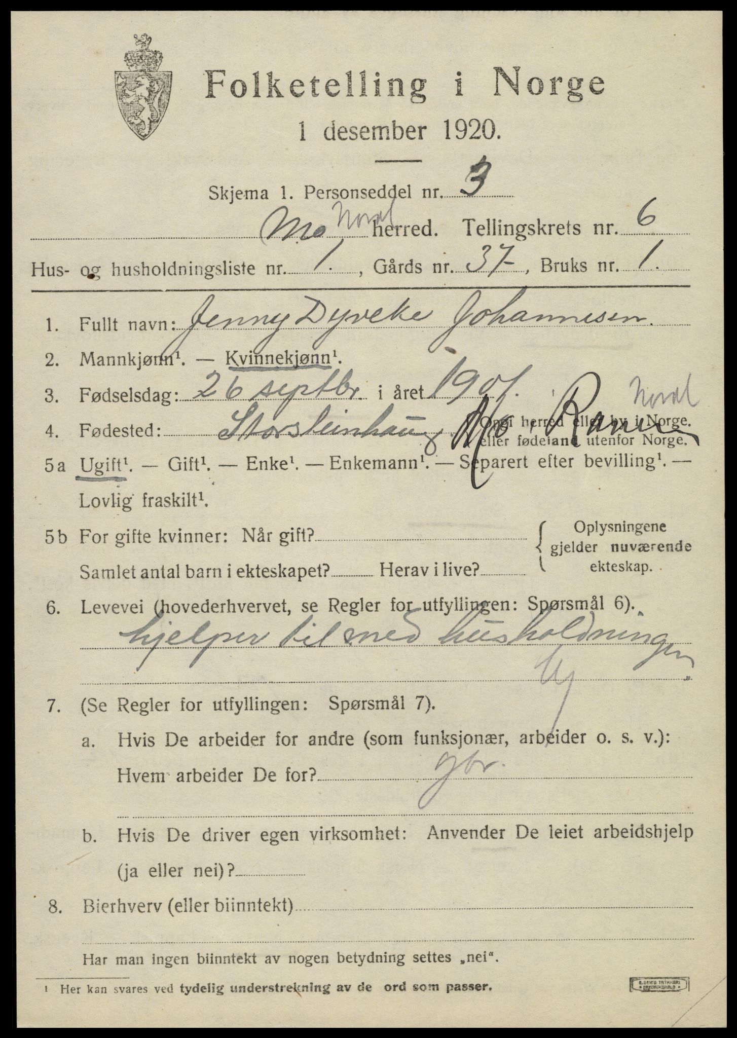 SAT, 1920 census for Mo, 1920, p. 6807