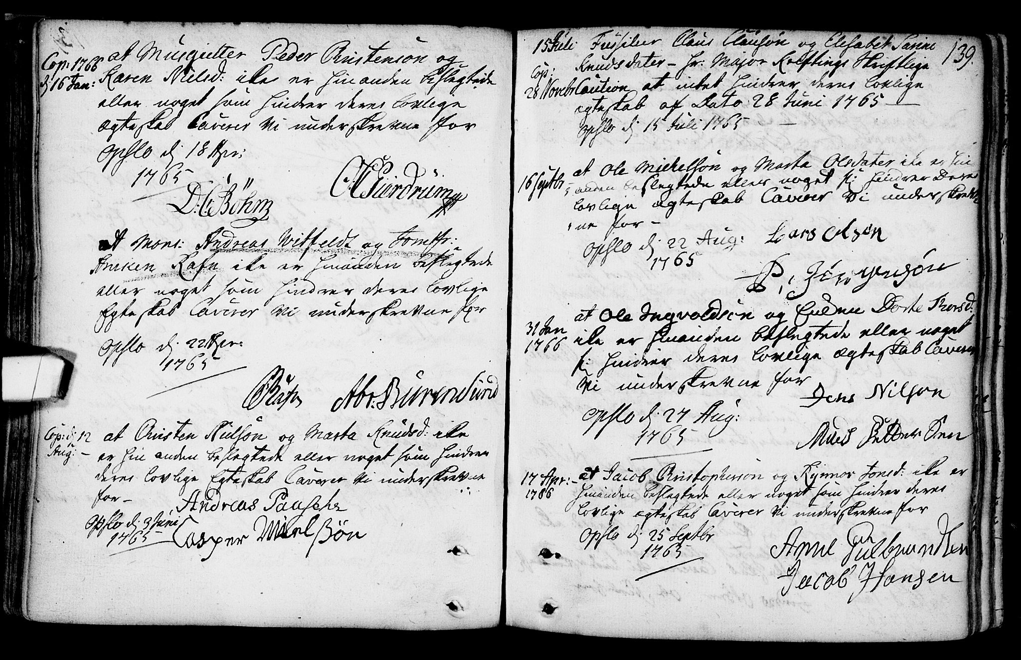 Gamlebyen prestekontor Kirkebøker, SAO/A-10884/F/Fa/L0001: Parish register (official) no. 1, 1734-1818, p. 139