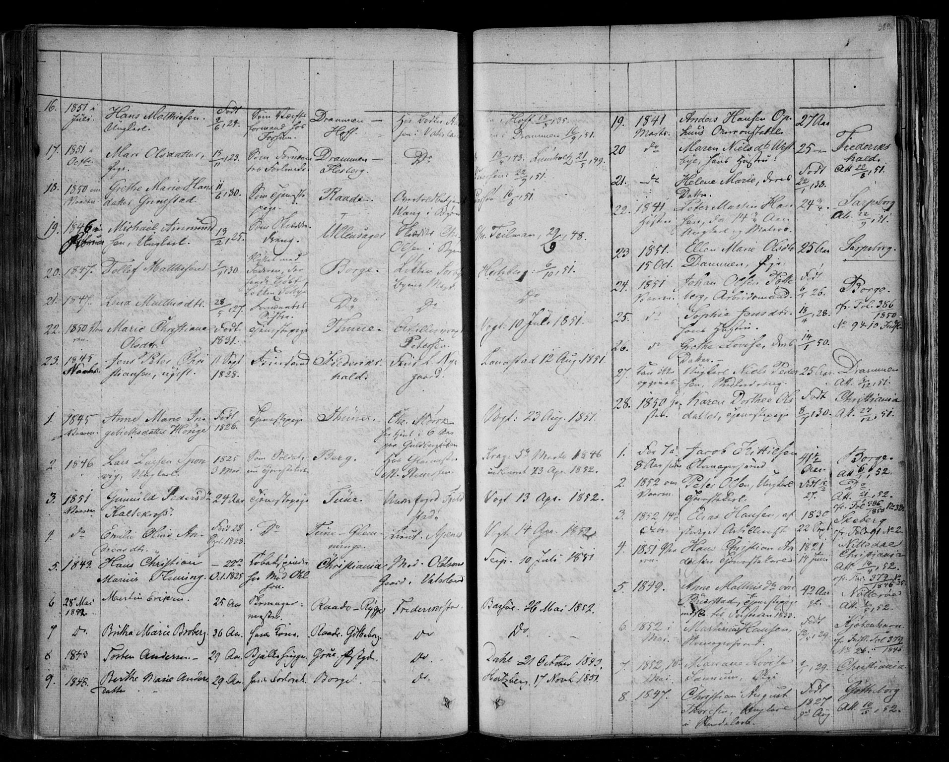 Fredrikstad prestekontor Kirkebøker, AV/SAO-A-11082/F/Fa/L0005: Parish register (official) no. 5, 1835-1856, p. 388