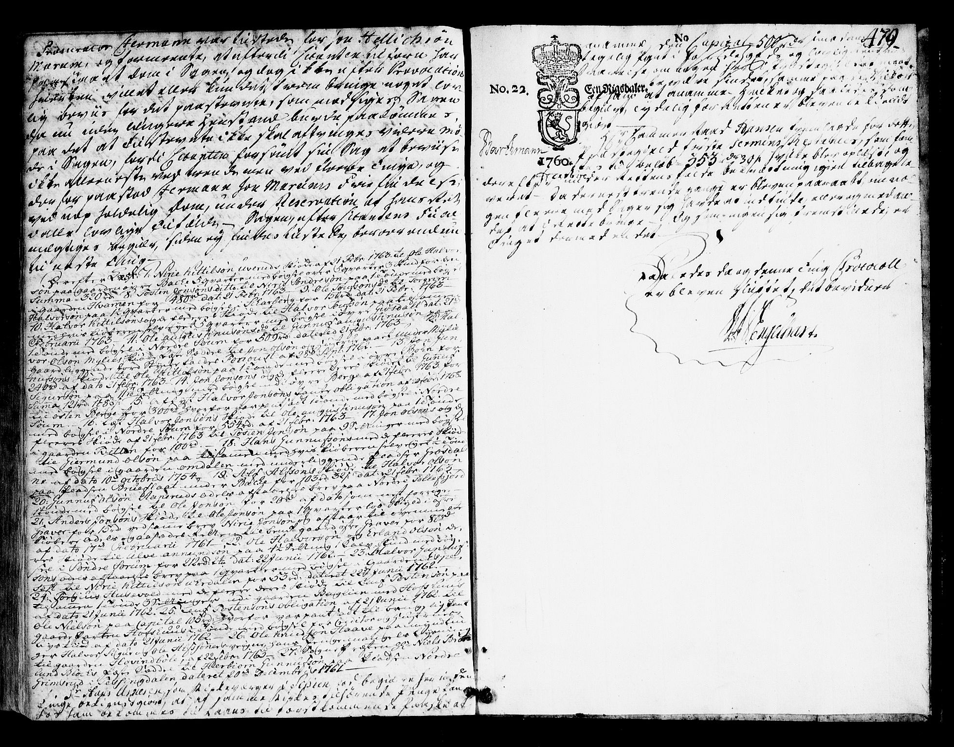 Nedre Telemark sorenskriveri, SAKO/A-135/F/Fa/L0021: Tingbok, 1760-1763, p. 478b-479a