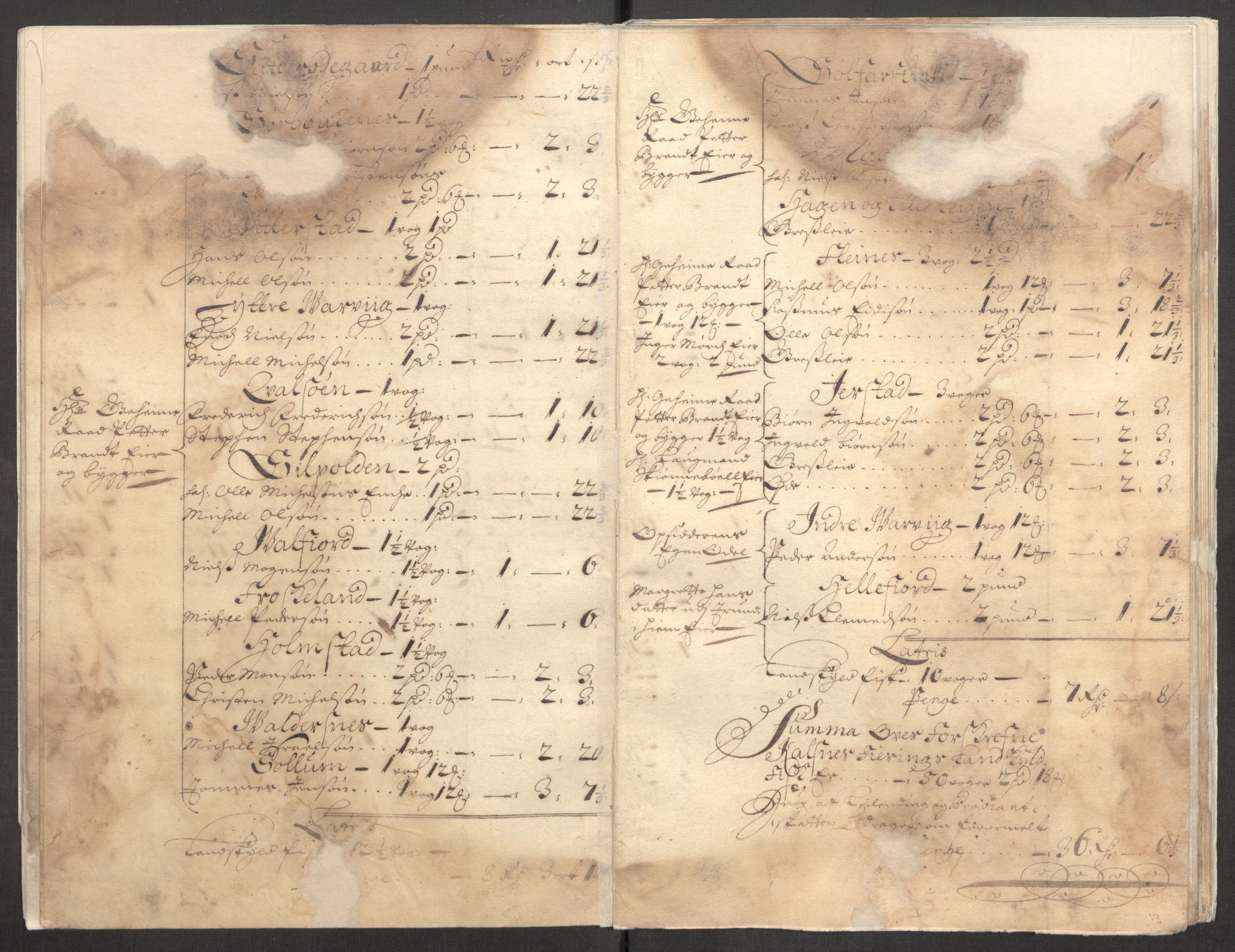 Rentekammeret inntil 1814, Reviderte regnskaper, Fogderegnskap, AV/RA-EA-4092/R67/L4678: Fogderegnskap Vesterålen, Andenes og Lofoten, 1696-1708, p. 387