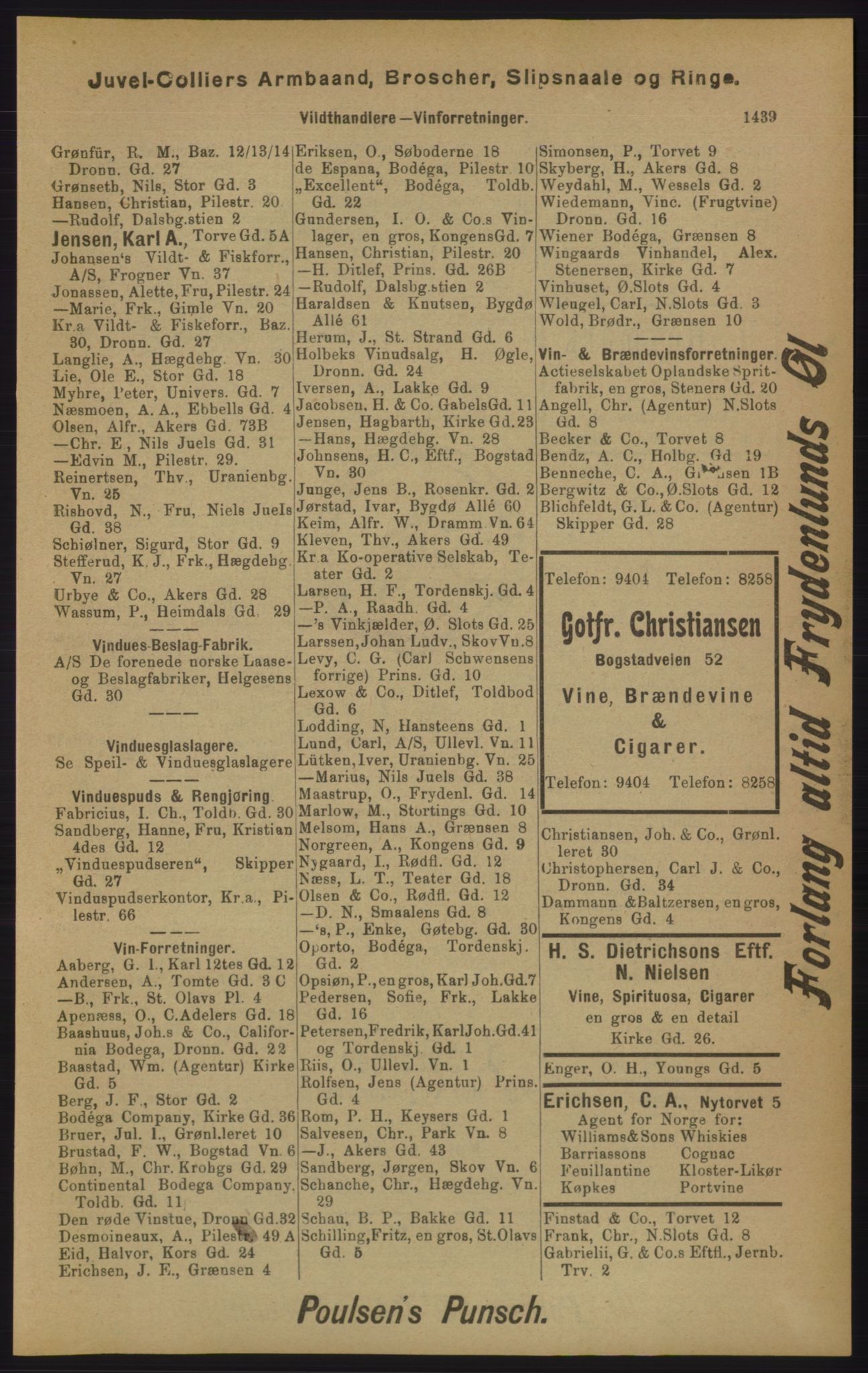 Kristiania/Oslo adressebok, PUBL/-, 1905, p. 1439