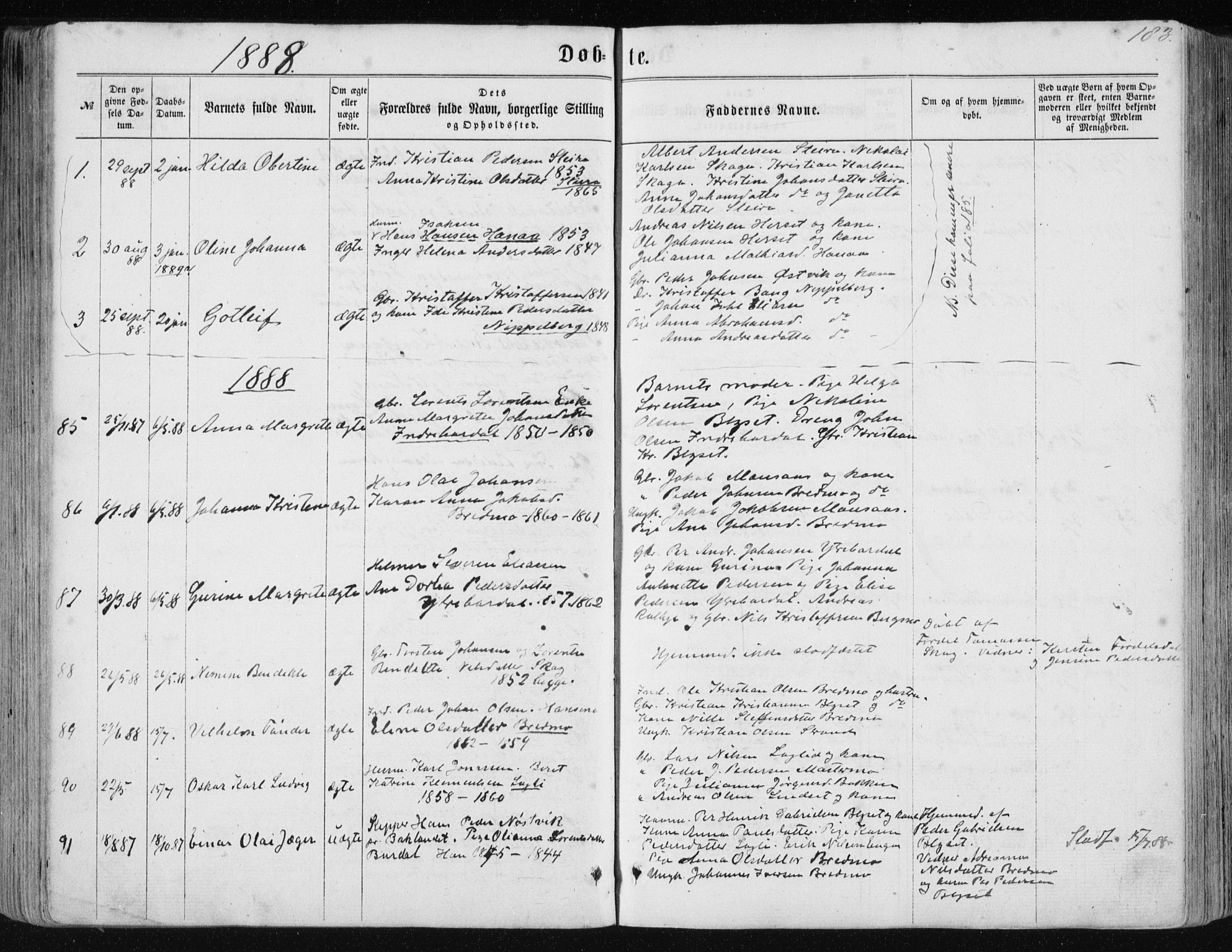 Ministerialprotokoller, klokkerbøker og fødselsregistre - Nordland, SAT/A-1459/838/L0556: Parish register (copy) no. 838C03, 1861-1893, p. 183