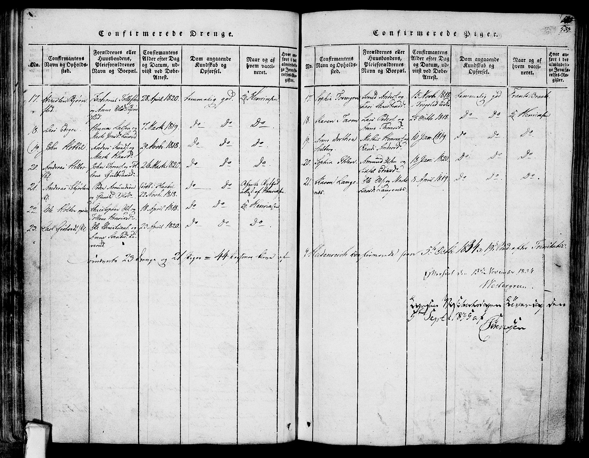 Askim prestekontor Kirkebøker, AV/SAO-A-10900/F/Fa/L0004: Parish register (official) no. 4, 1817-1846, p. 532-533