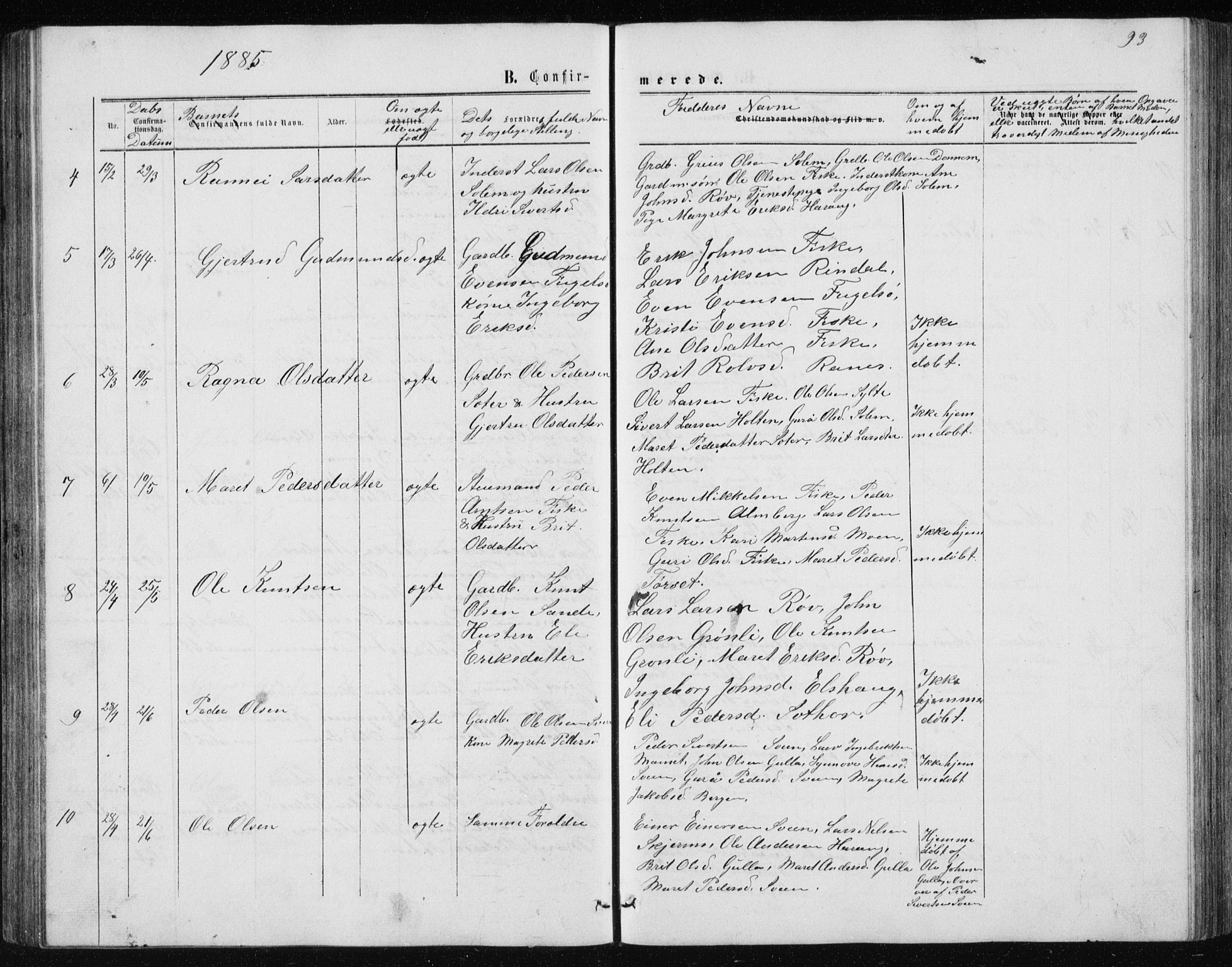 Ministerialprotokoller, klokkerbøker og fødselsregistre - Møre og Romsdal, AV/SAT-A-1454/597/L1064: Parish register (copy) no. 597C01, 1866-1898, p. 93