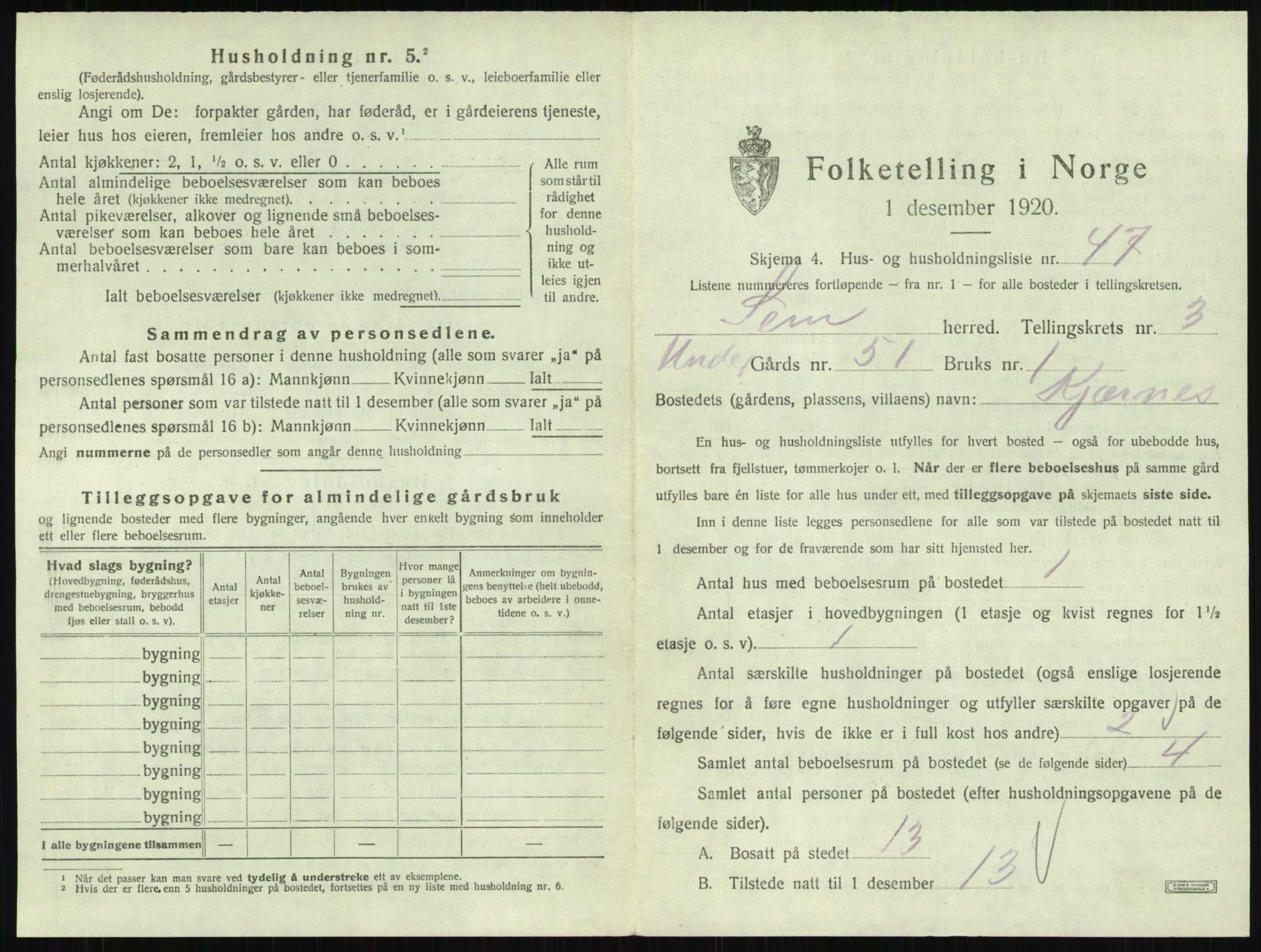SAKO, 1920 census for Sem, 1920, p. 728
