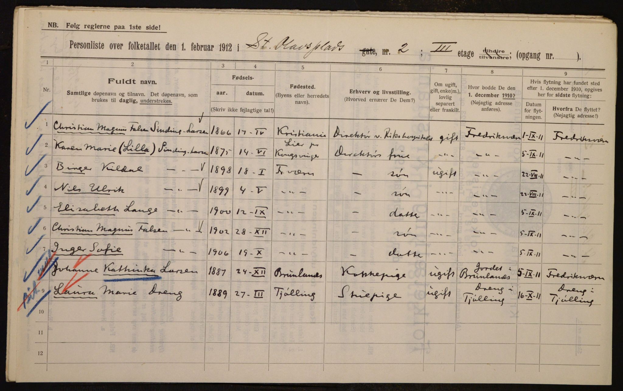 OBA, Municipal Census 1912 for Kristiania, 1912, p. 88621