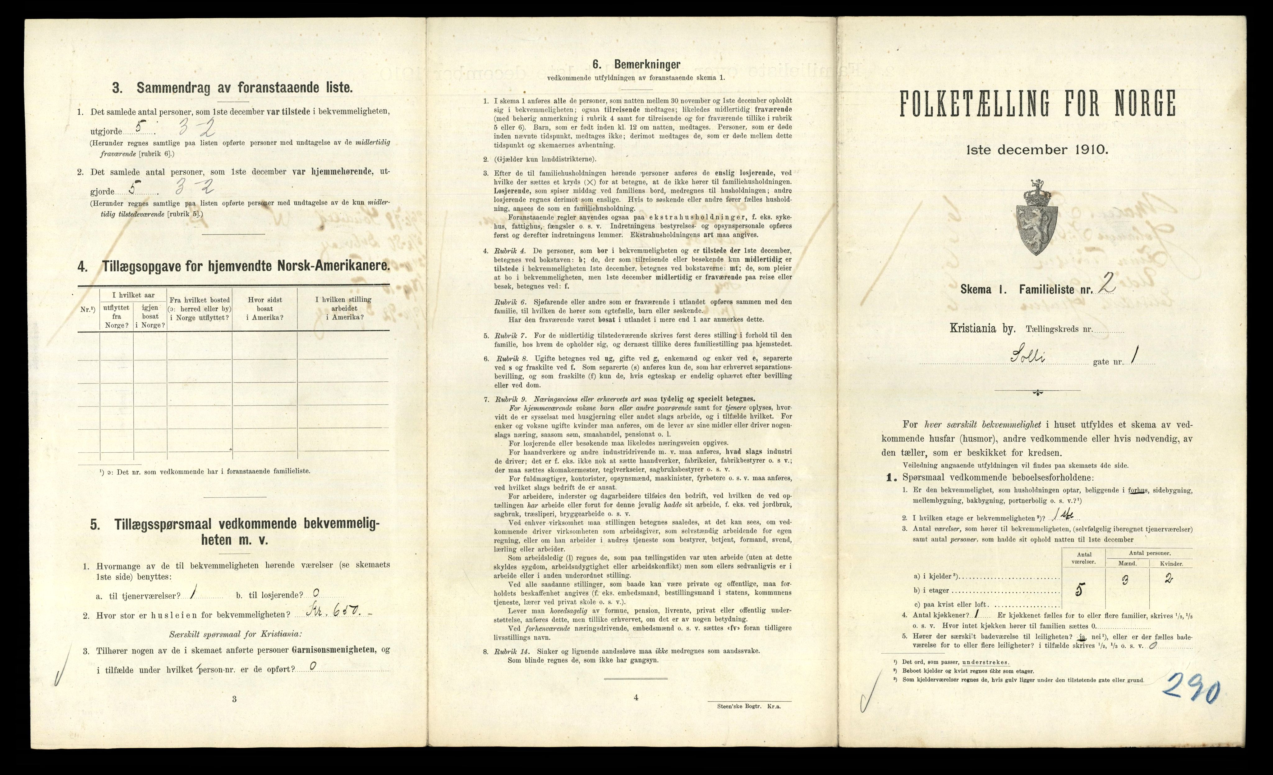 RA, 1910 census for Kristiania, 1910, p. 95091