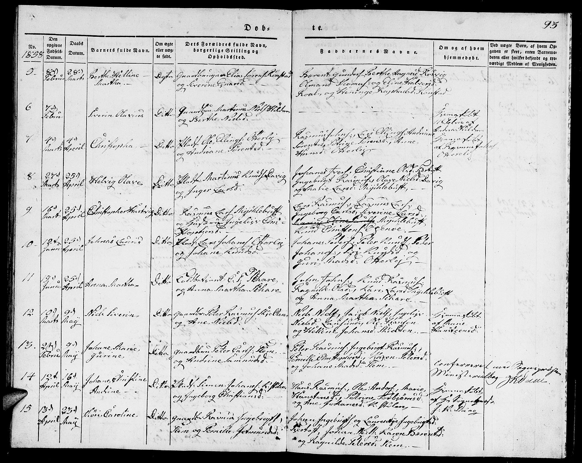 Ministerialprotokoller, klokkerbøker og fødselsregistre - Møre og Romsdal, AV/SAT-A-1454/536/L0507: Parish register (copy) no. 536C02, 1839-1859, p. 93