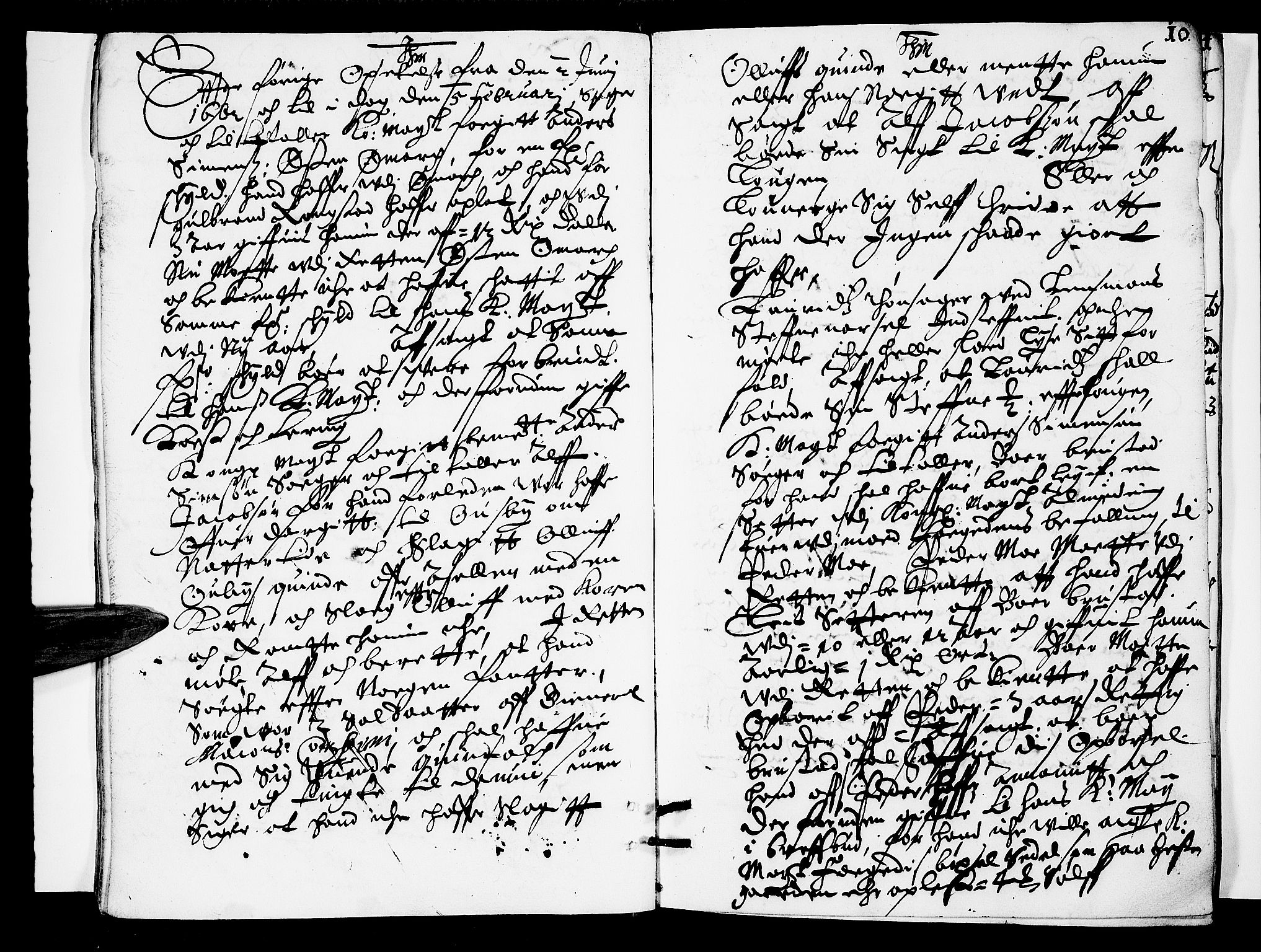 Øvre Romerike sorenskriveri, AV/SAO-A-10649/F/Fb/L0007: Tingbok 7, 1663, p. 9b-10a