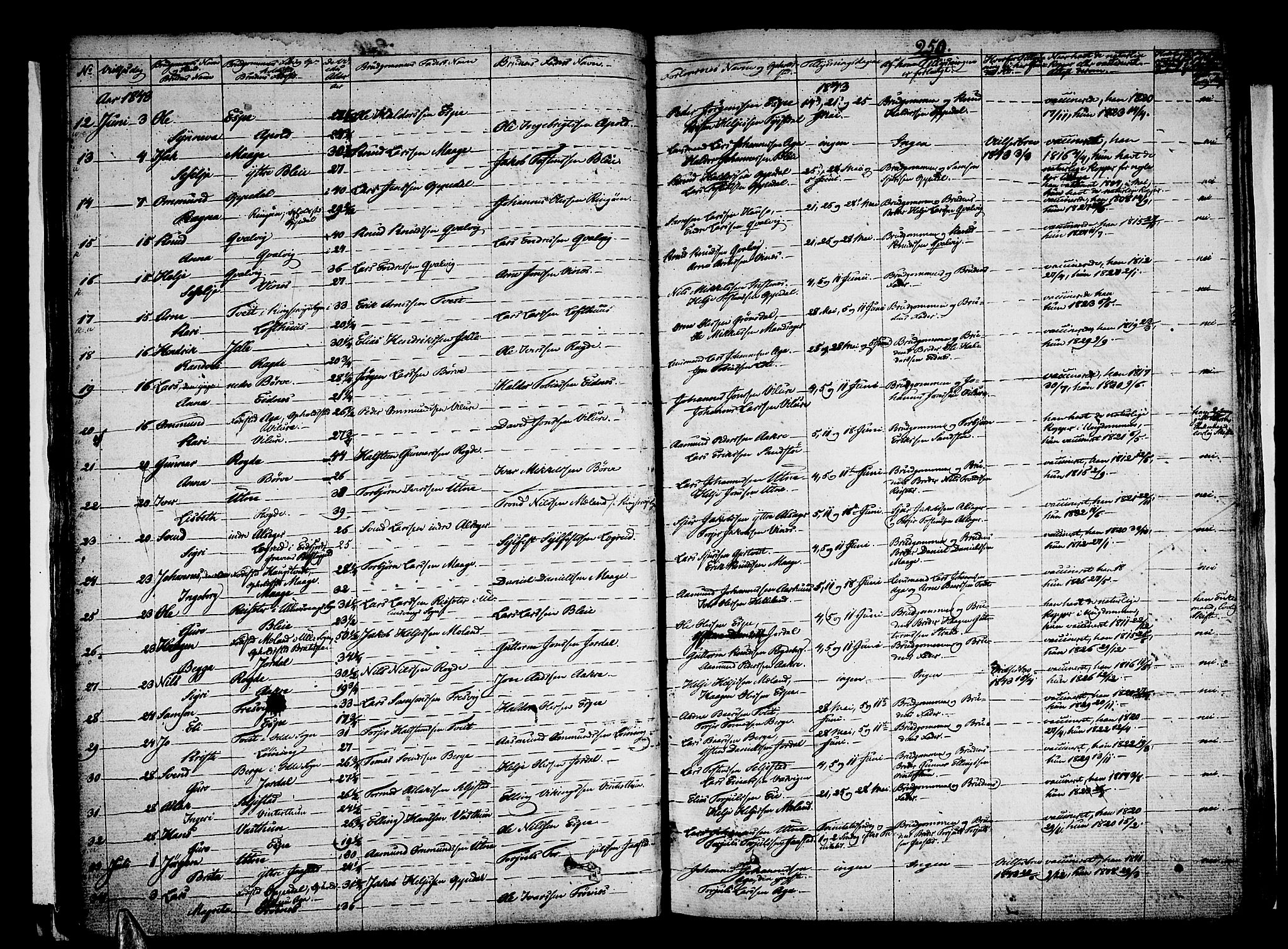 Ullensvang sokneprestembete, SAB/A-78701/H/Haa: Parish register (official) no. A 10, 1825-1853, p. 250