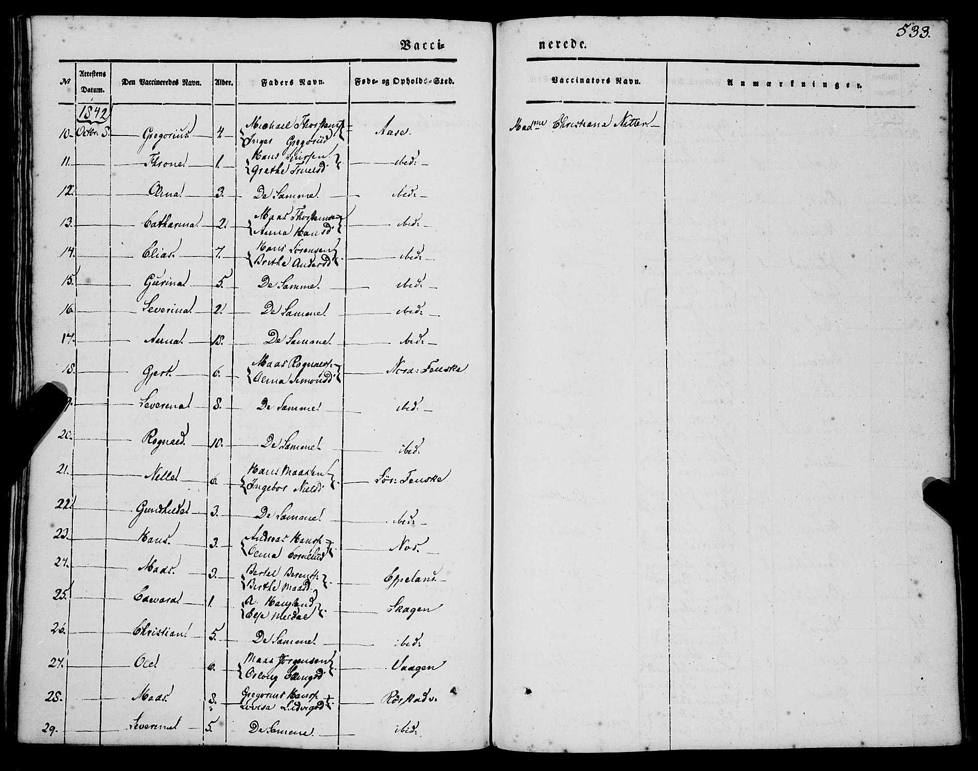 Gaular sokneprestembete, SAB/A-80001/H/Haa: Parish register (official) no. A 4II, 1841-1859, p. 533