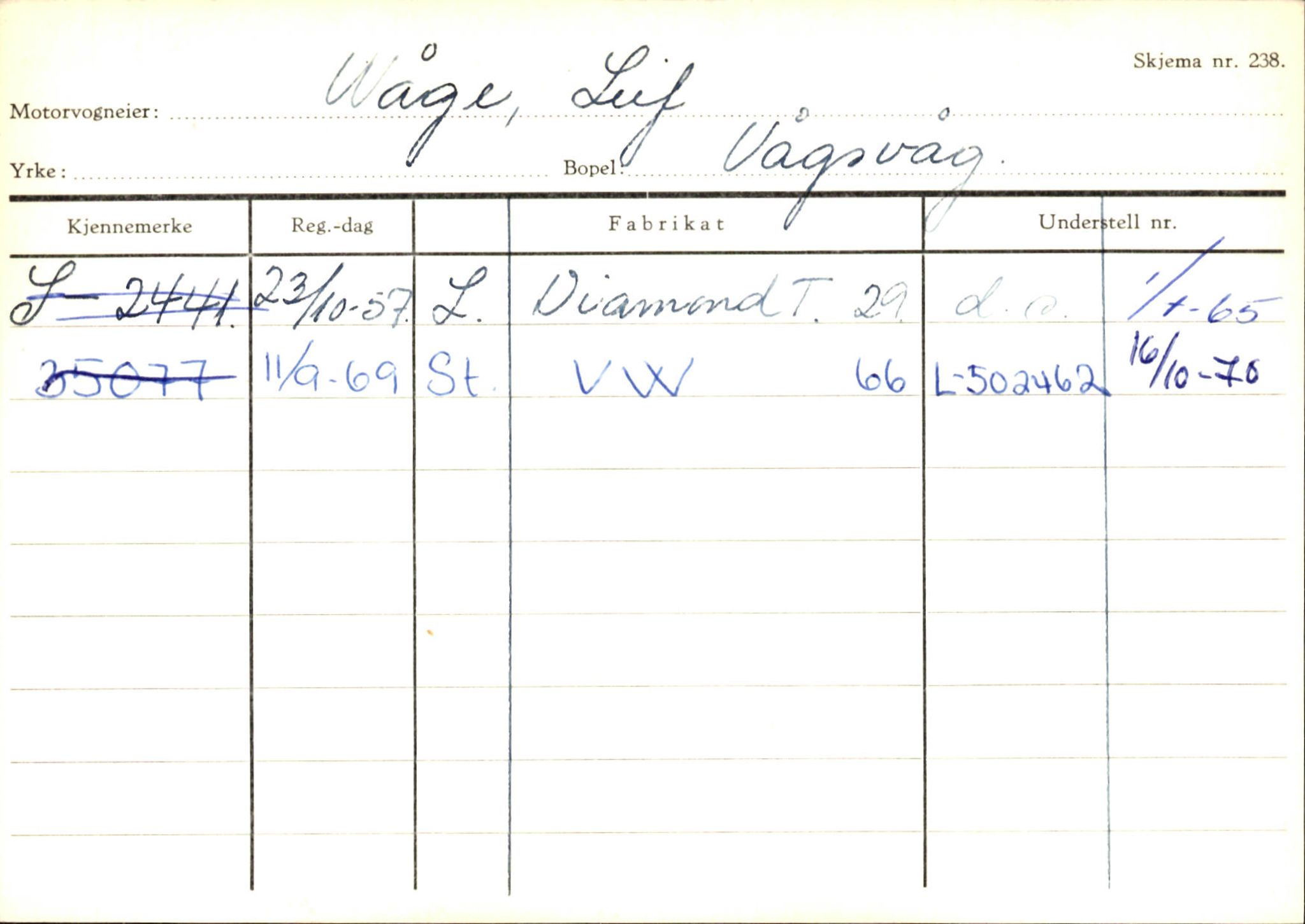 Statens vegvesen, Sogn og Fjordane vegkontor, SAB/A-5301/4/F/L0145: Registerkort Vågsøy S-Å. Årdal I-P, 1945-1975, p. 788