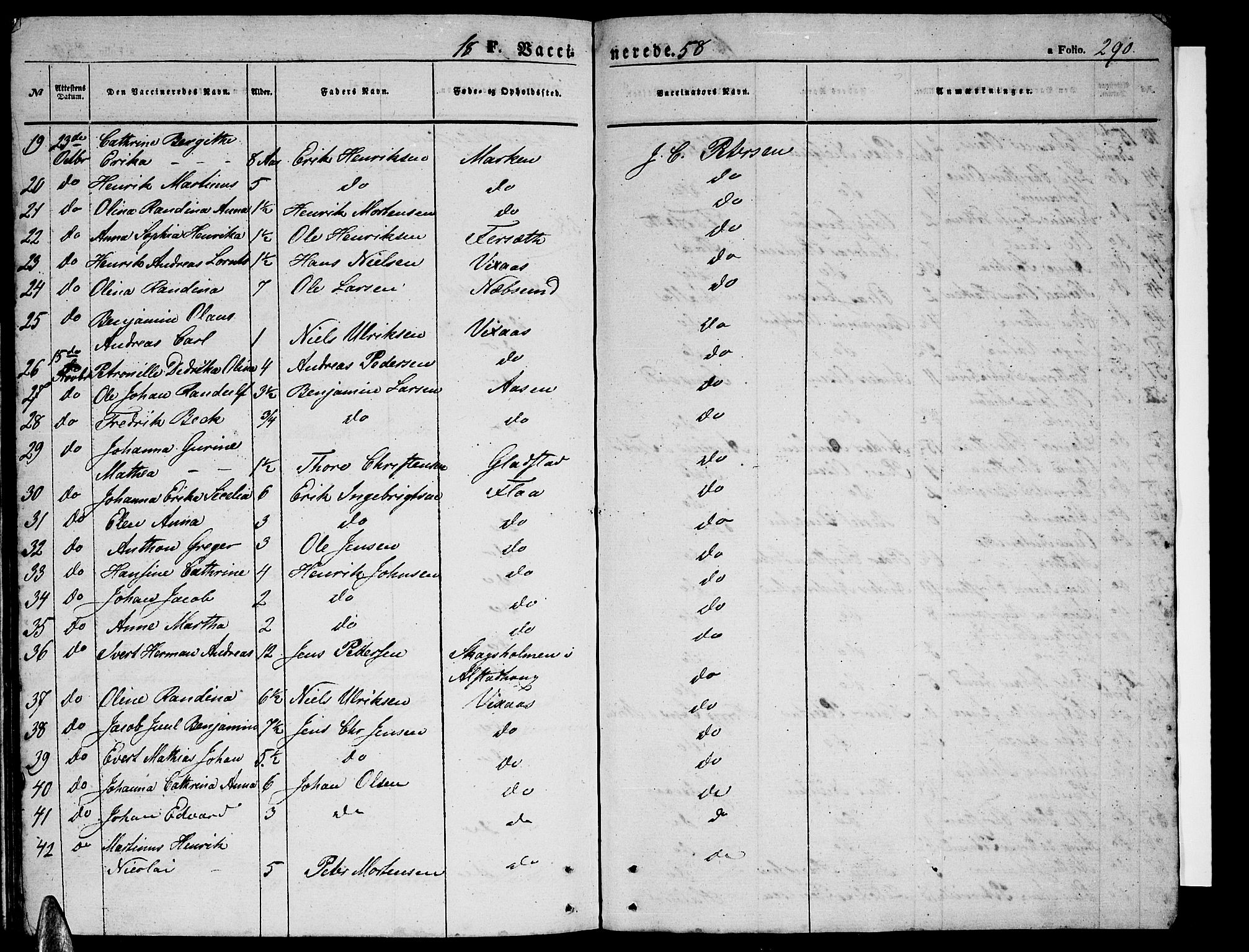 Ministerialprotokoller, klokkerbøker og fødselsregistre - Nordland, AV/SAT-A-1459/816/L0251: Parish register (copy) no. 816C01, 1852-1870, p. 290