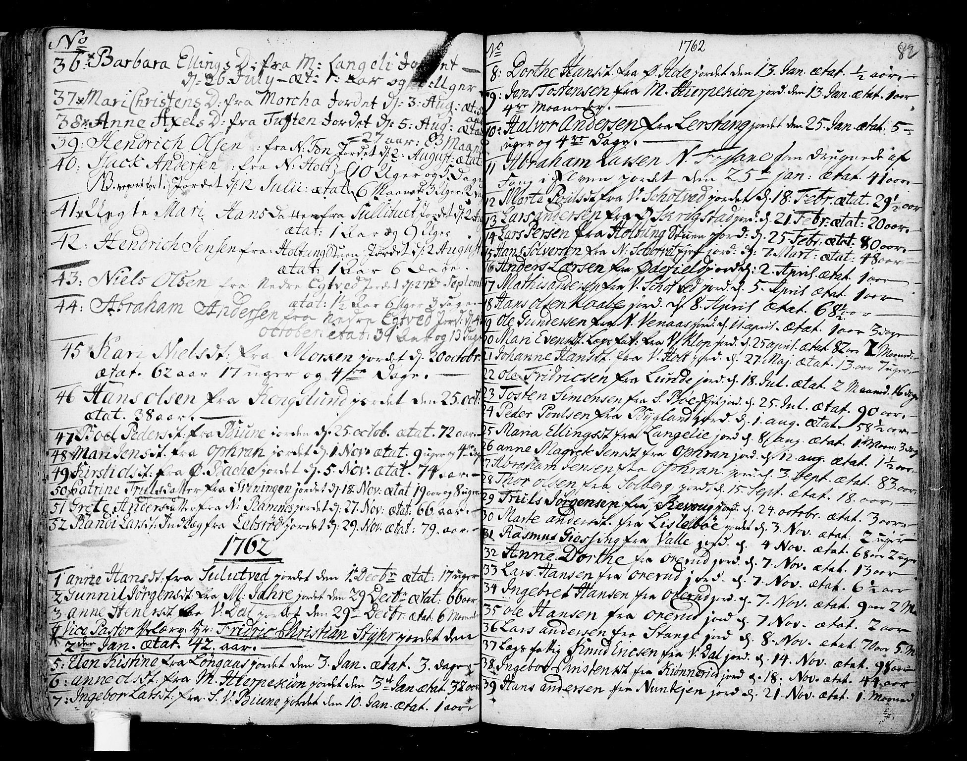 Ramnes kirkebøker, SAKO/A-314/F/Fa/L0001: Parish register (official) no. I 1, 1732-1774, p. 82
