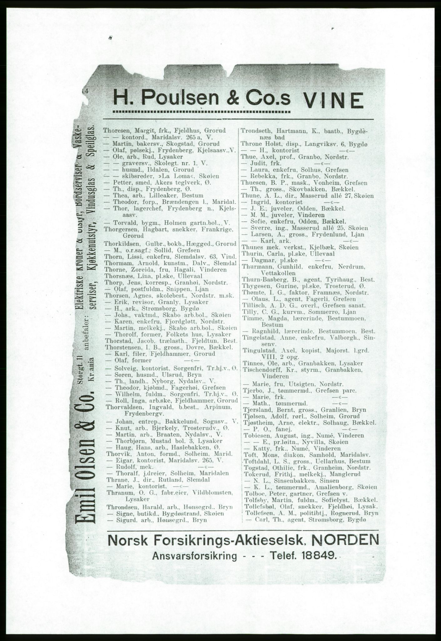 Aker adressebok/adressekalender, PUBL/001/A/001: Akers adressebok, 1916-1917, p. 114
