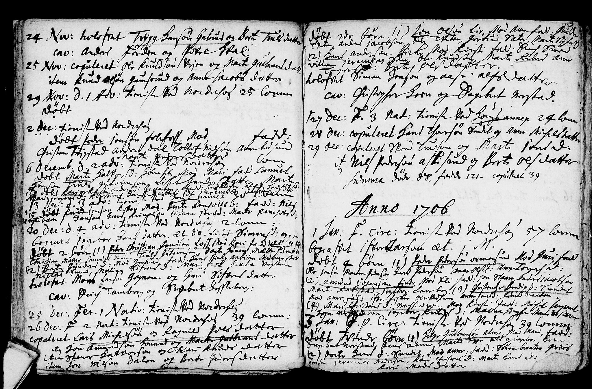 Norderhov kirkebøker, AV/SAKO-A-237/F/Fa/L0001: Parish register (official) no. 1, 1704-1716, p. 13