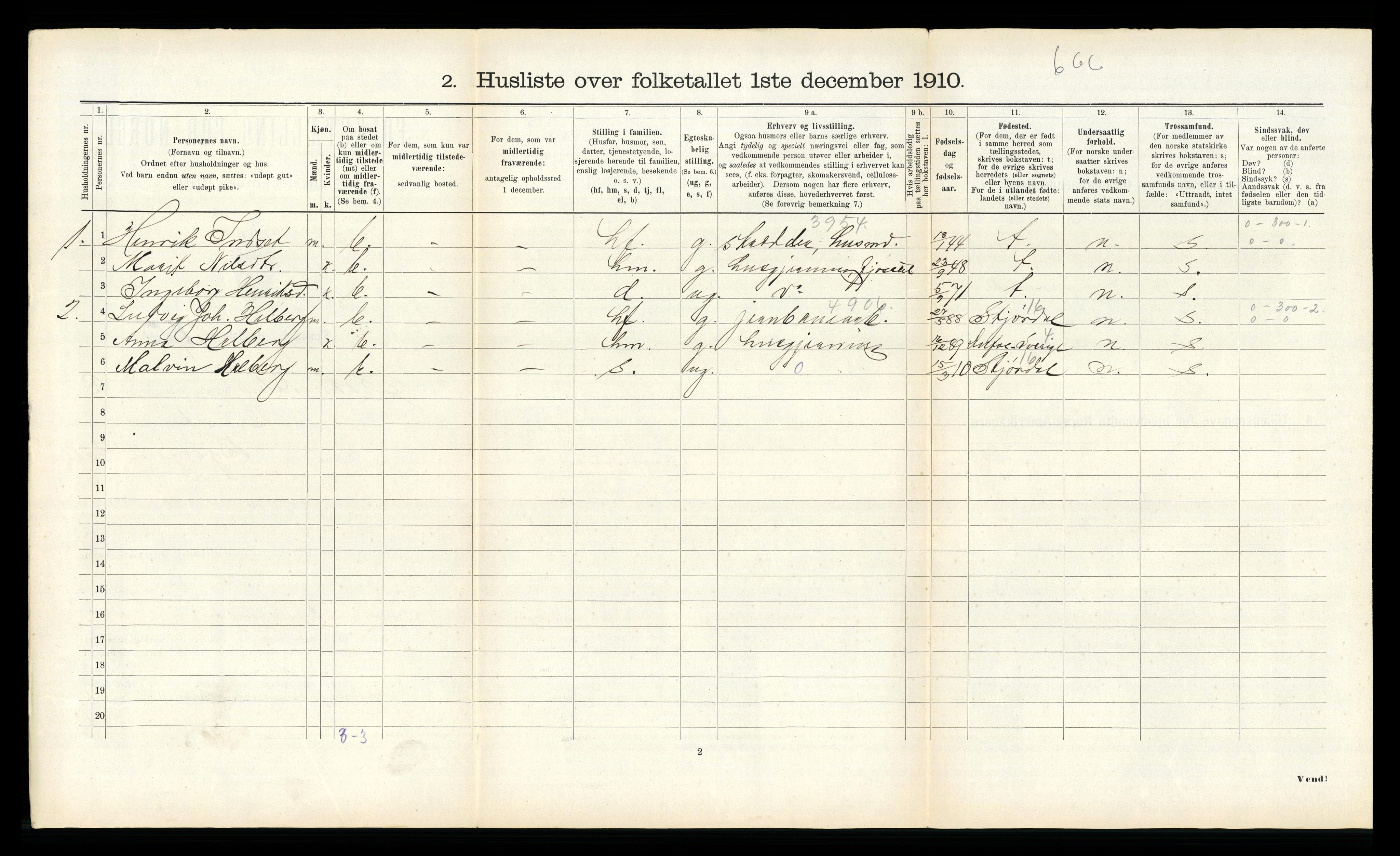 RA, 1910 census for Soknedal, 1910, p. 190