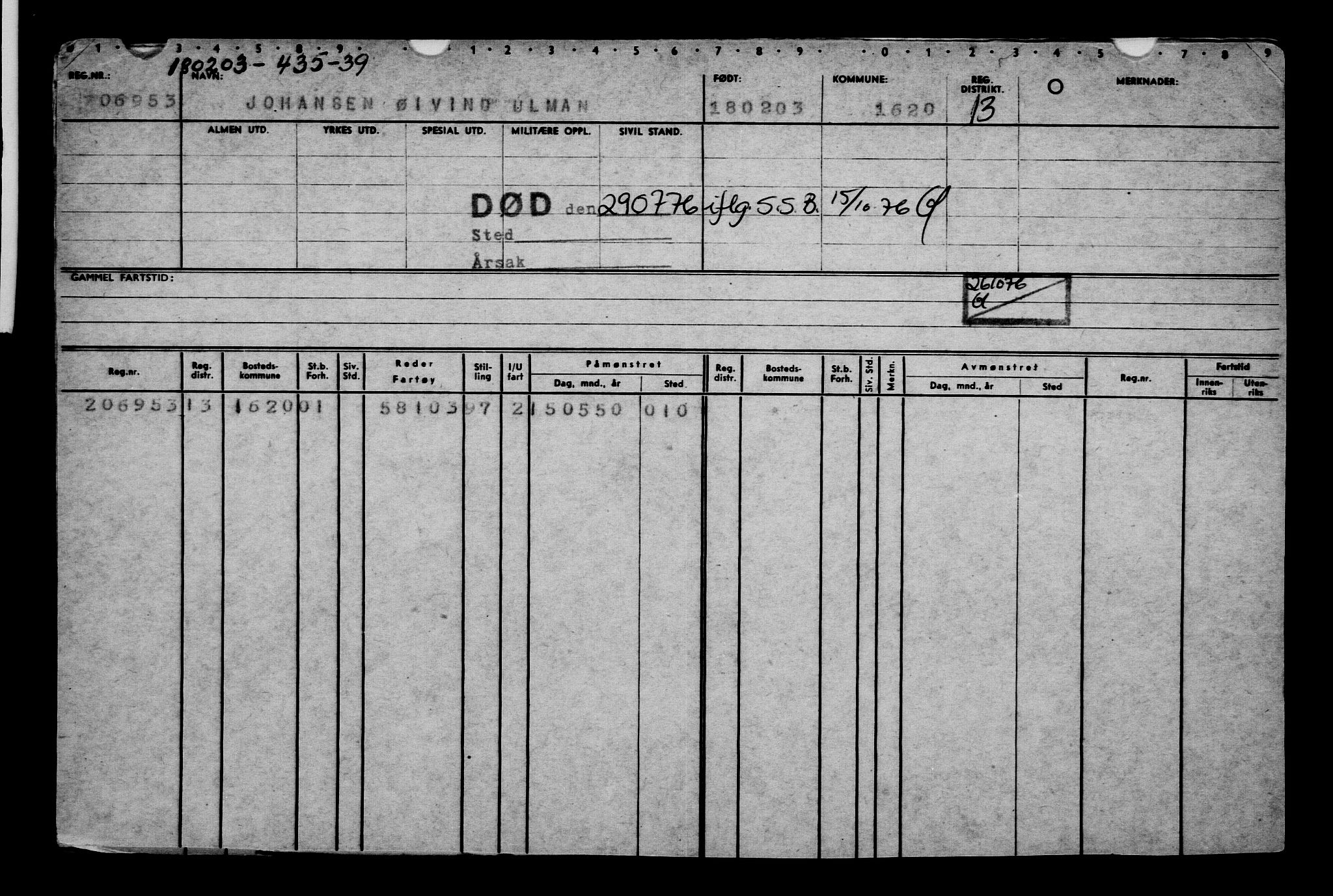 Direktoratet for sjømenn, AV/RA-S-3545/G/Gb/L0048: Hovedkort, 1903, p. 155