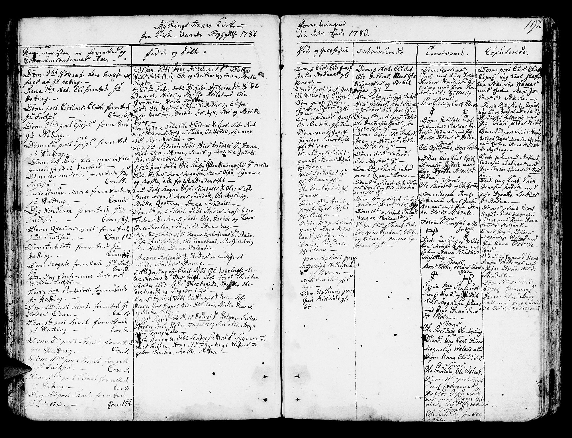 Lindås Sokneprestembete, AV/SAB-A-76701/H/Haa/Haaa/L0004: Parish register (official) no. A 4, 1764-1791, p. 192