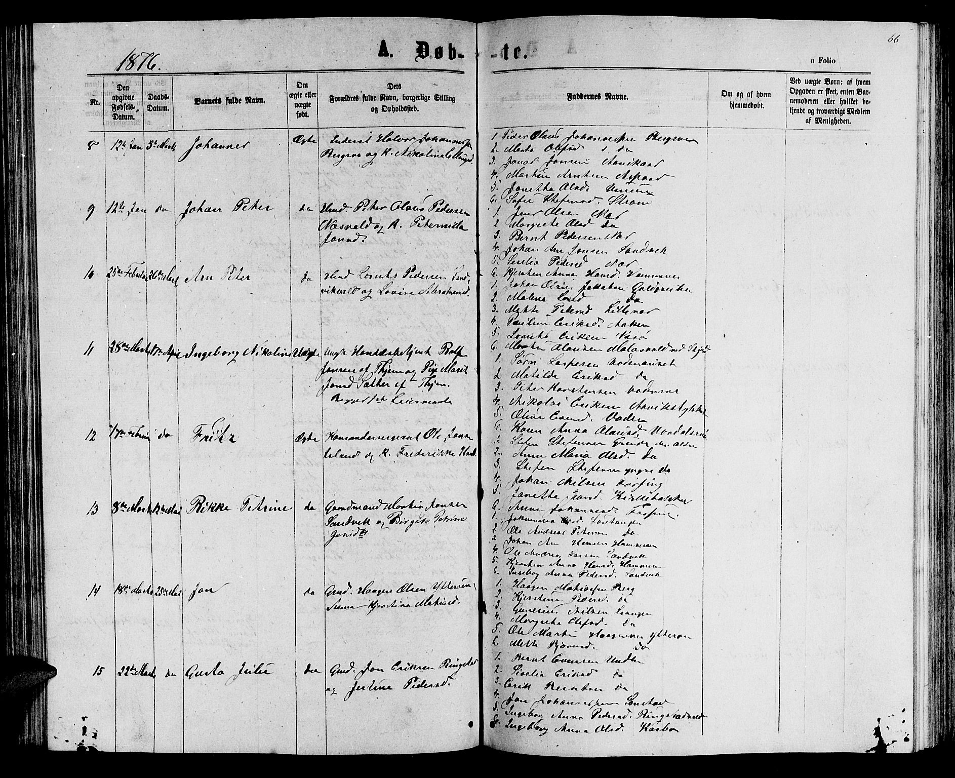 Ministerialprotokoller, klokkerbøker og fødselsregistre - Nord-Trøndelag, AV/SAT-A-1458/714/L0133: Parish register (copy) no. 714C02, 1865-1877, p. 66