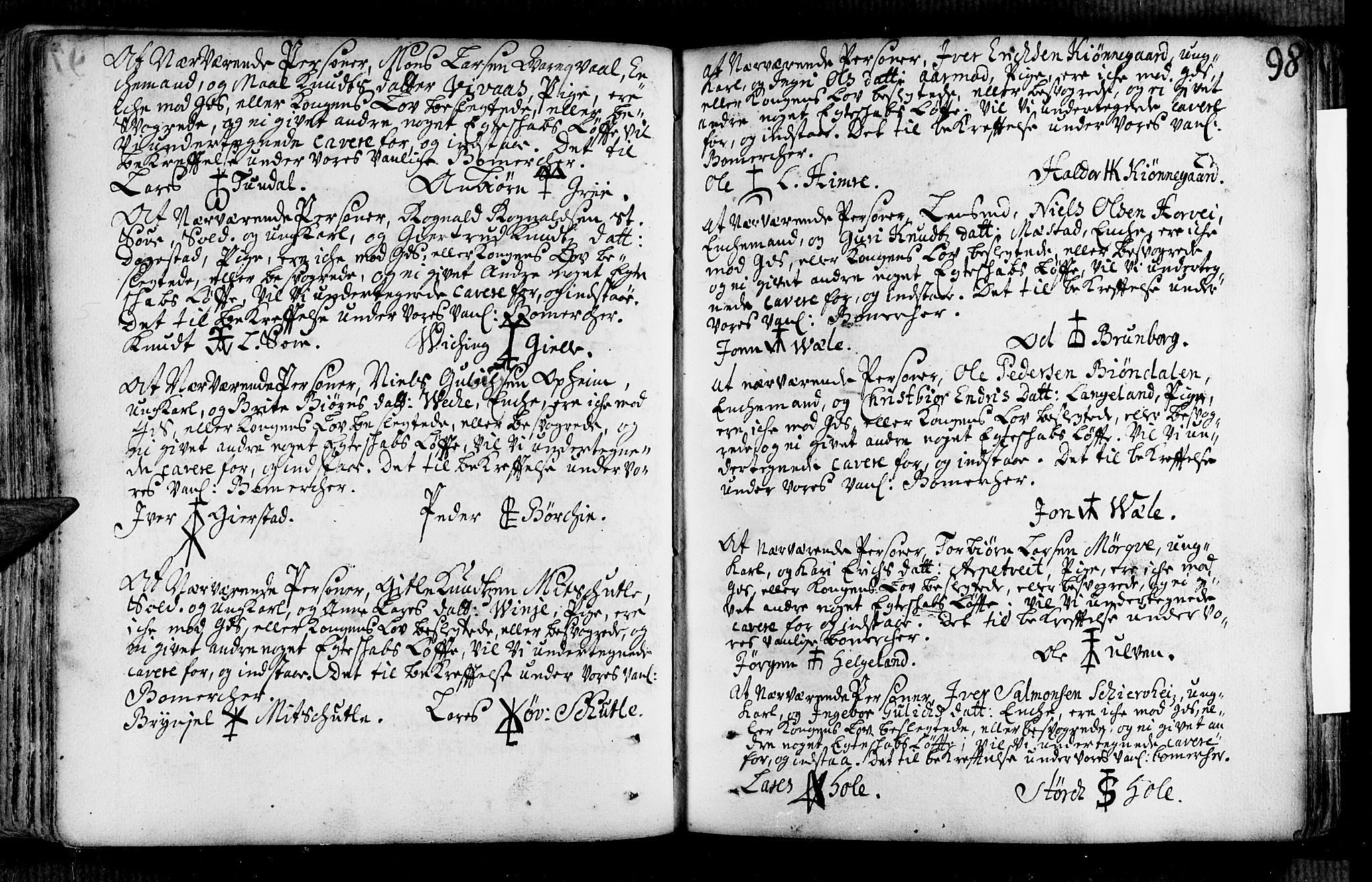 Voss sokneprestembete, AV/SAB-A-79001/H/Haa: Parish register (official) no. A 2, 1709-1730, p. 98