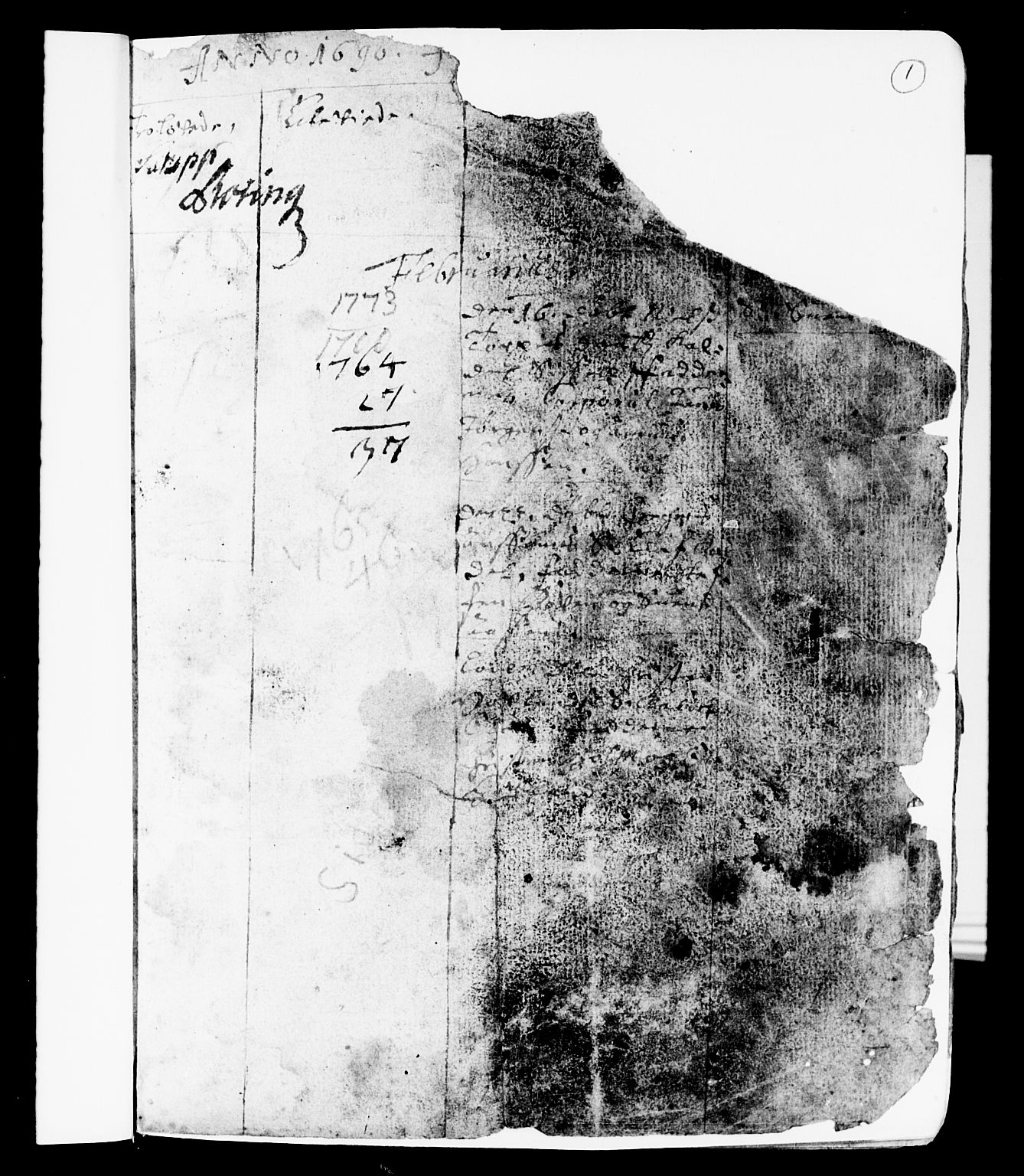 Spydeberg prestekontor Kirkebøker, SAO/A-10924/F/Fa/L0001: Parish register (official) no. I 1, 1696-1738, p. 1