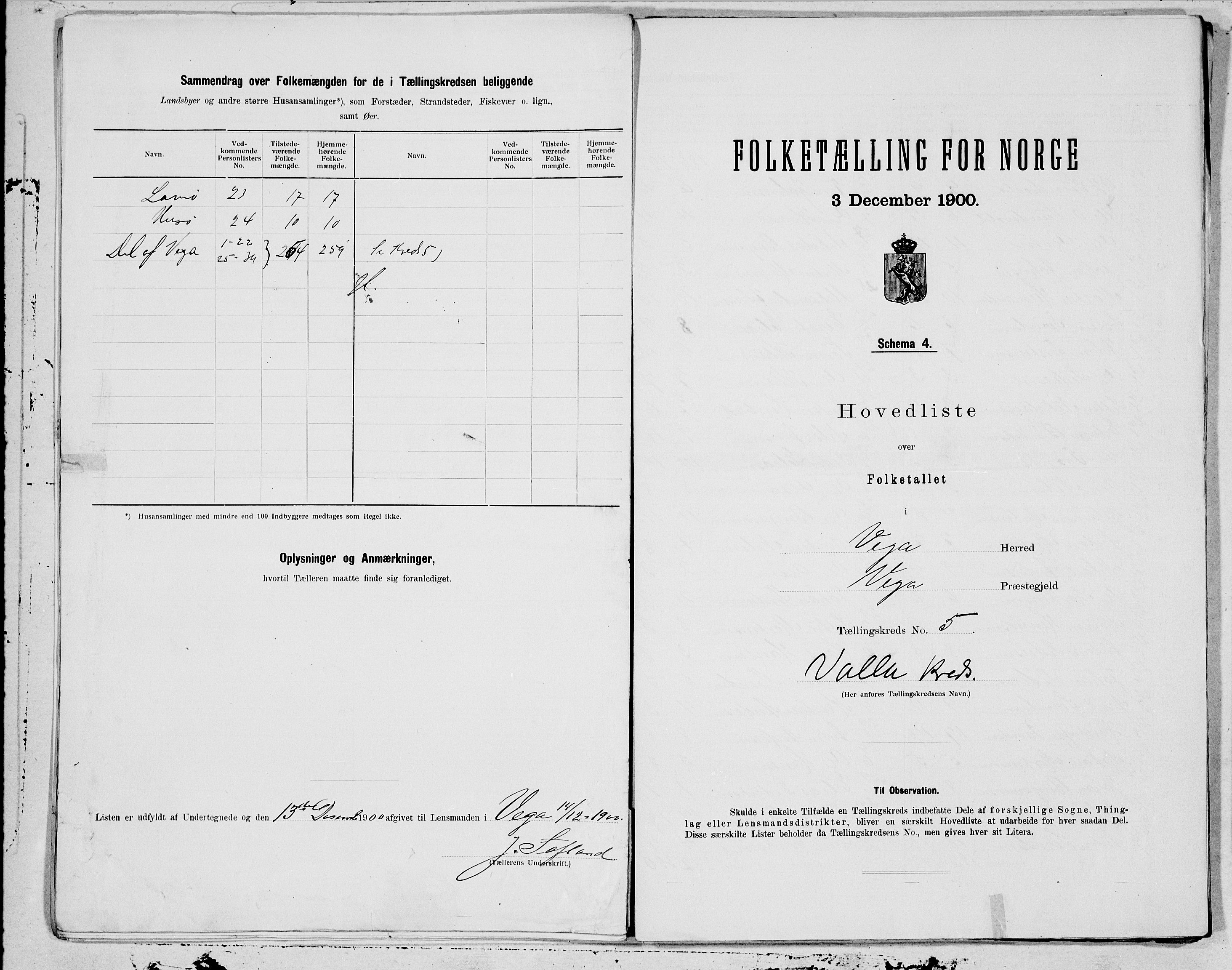 SAT, 1900 census for Vega, 1900, p. 12