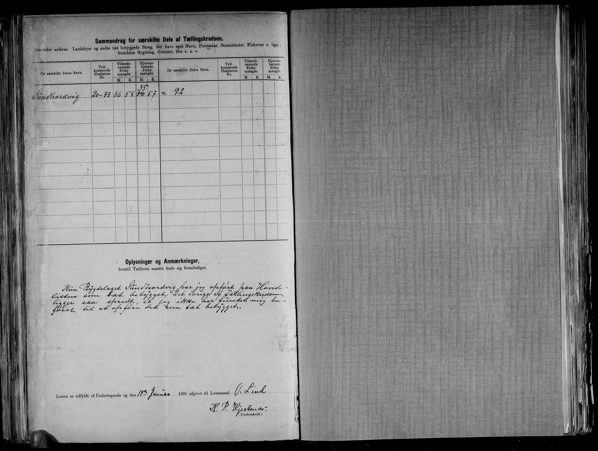 RA, 1891 census for 1437 Kinn, 1891, p. 37