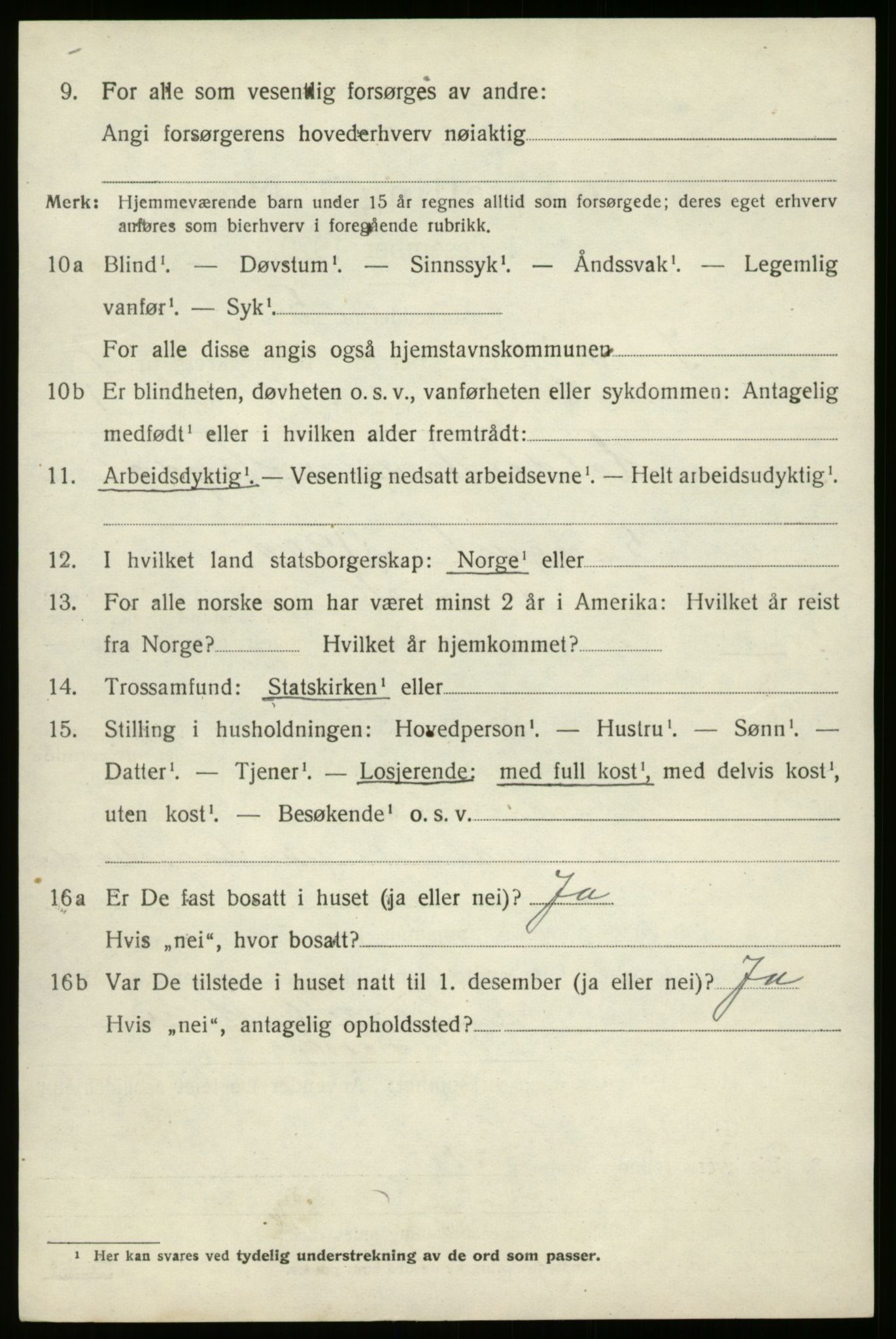 SAB, 1920 census for Innvik, 1920, p. 3156