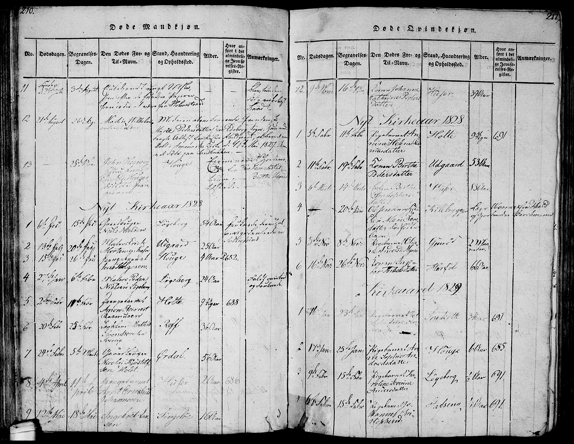 Hvaler prestekontor Kirkebøker, AV/SAO-A-2001/F/Fa/L0005: Parish register (official) no. I 5, 1816-1845, p. 210-211