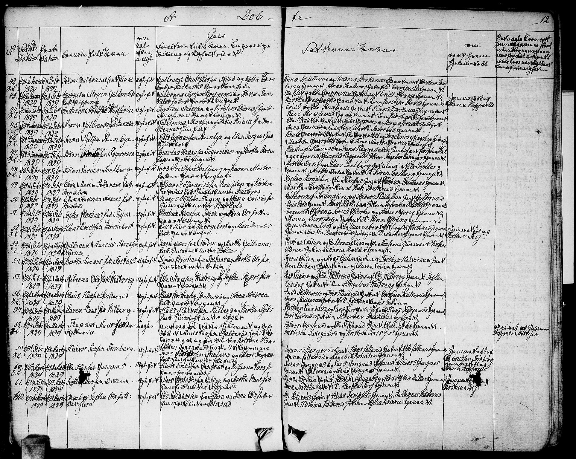 Høland prestekontor Kirkebøker, AV/SAO-A-10346a/F/Fa/L0008: Parish register (official) no. I 8, 1827-1845, p. 12