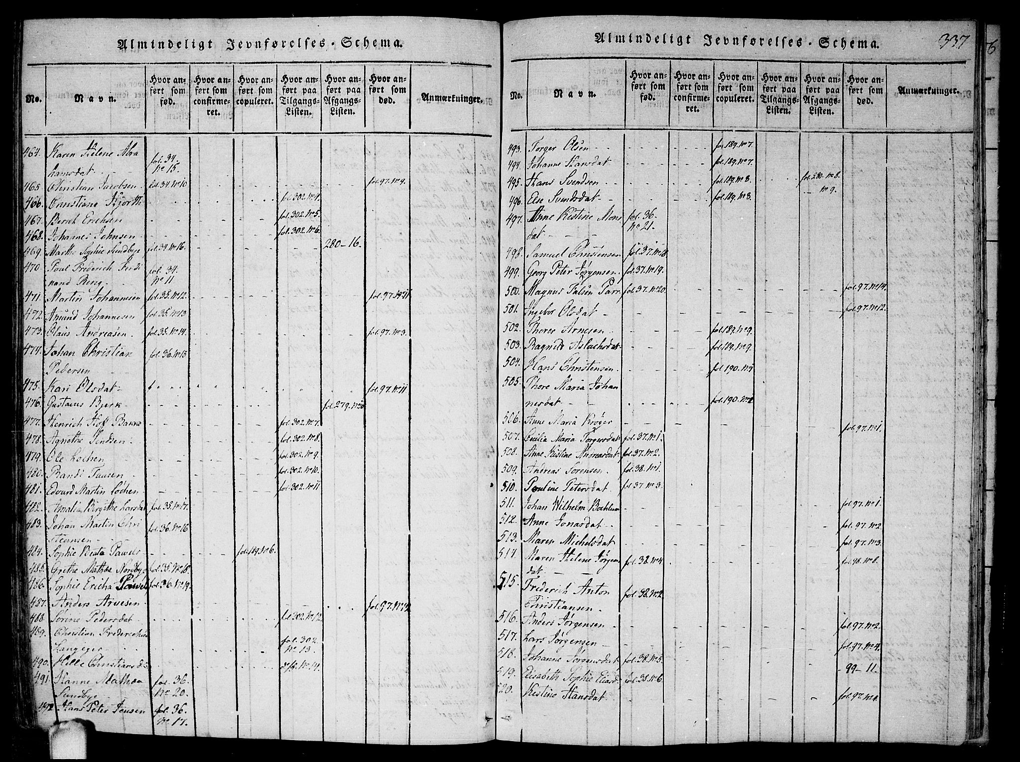 Drøbak prestekontor Kirkebøker, AV/SAO-A-10142a/F/Fa/L0001: Parish register (official) no. I 1, 1816-1842, p. 337