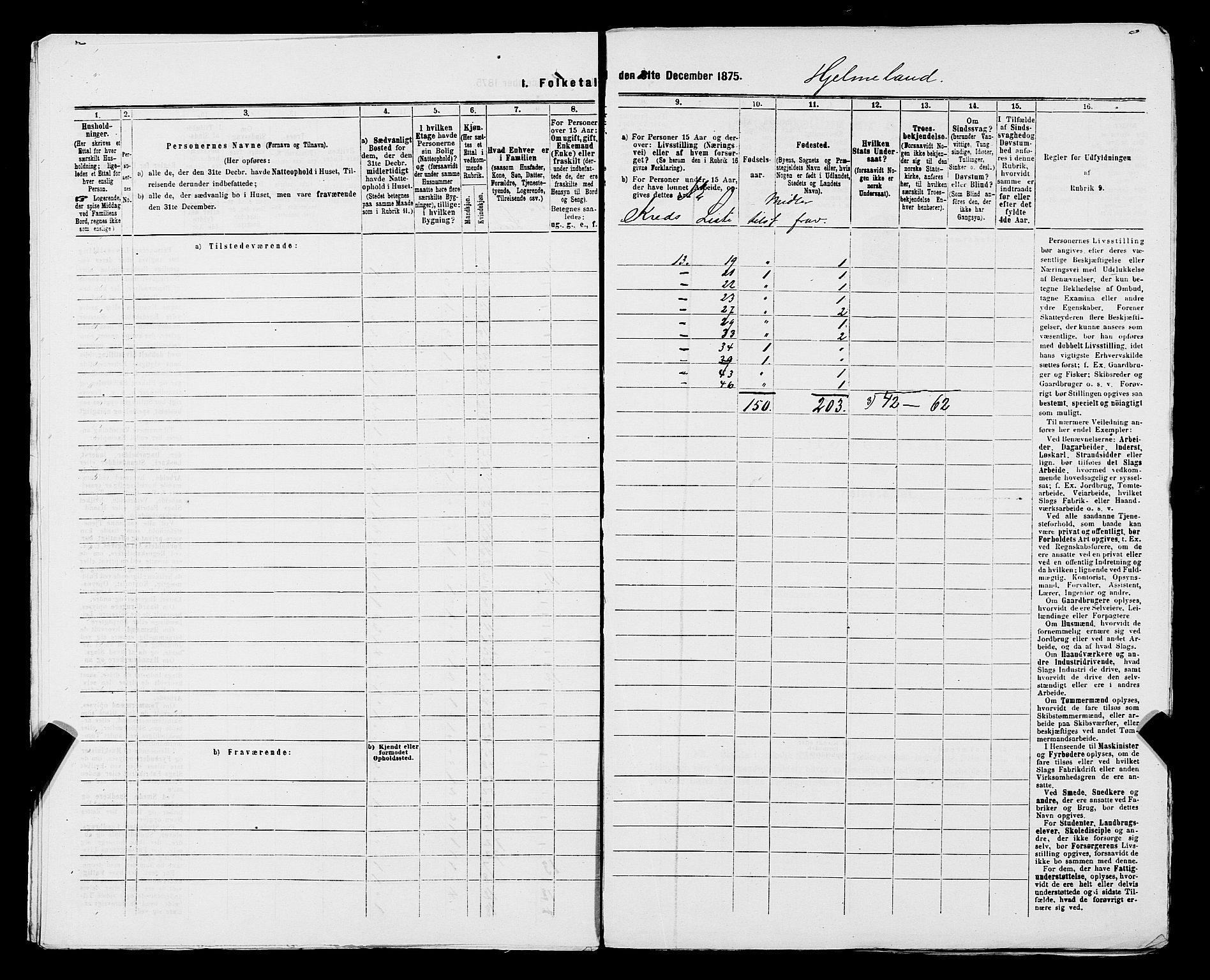 SAST, 1875 census for 1133P Hjelmeland, 1875, p. 10