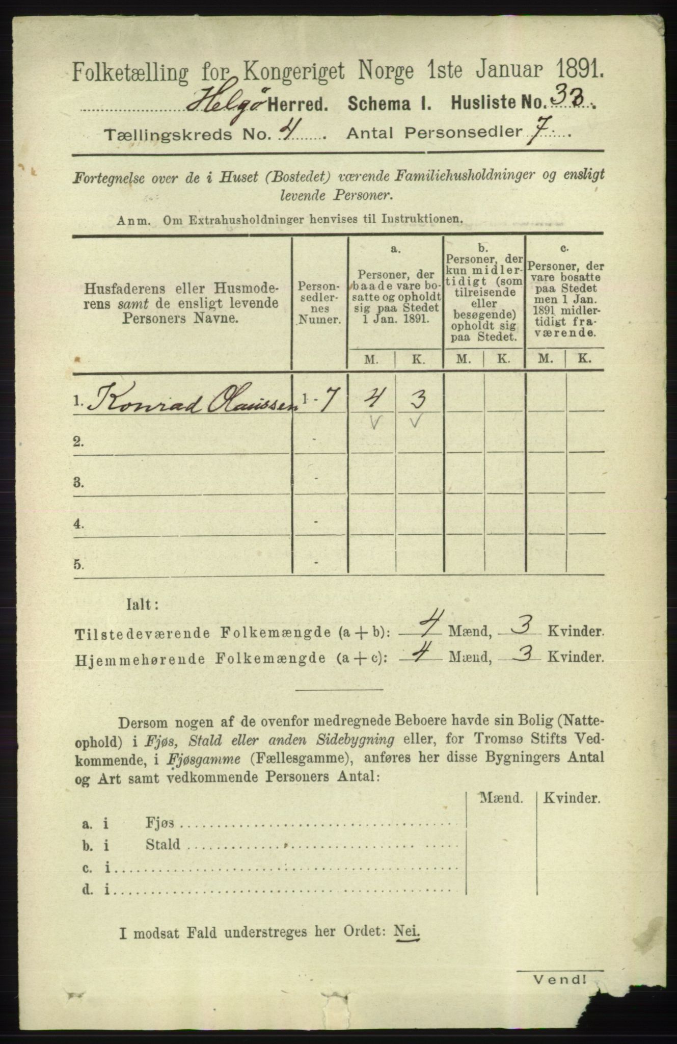 RA, 1891 census for 1935 Helgøy, 1891, p. 1009