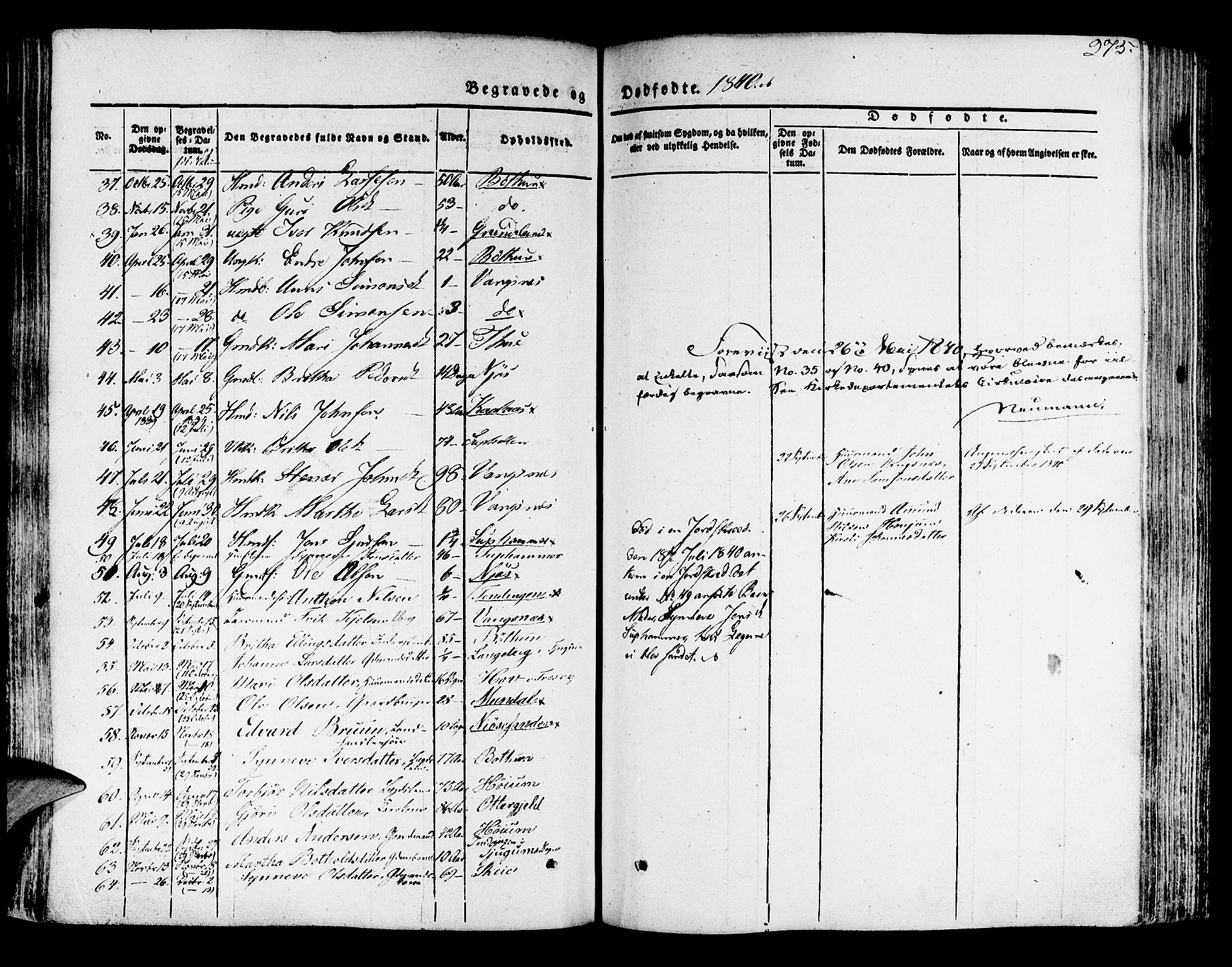 Leikanger sokneprestembete, SAB/A-81001: Parish register (official) no. A 7, 1838-1851, p. 275