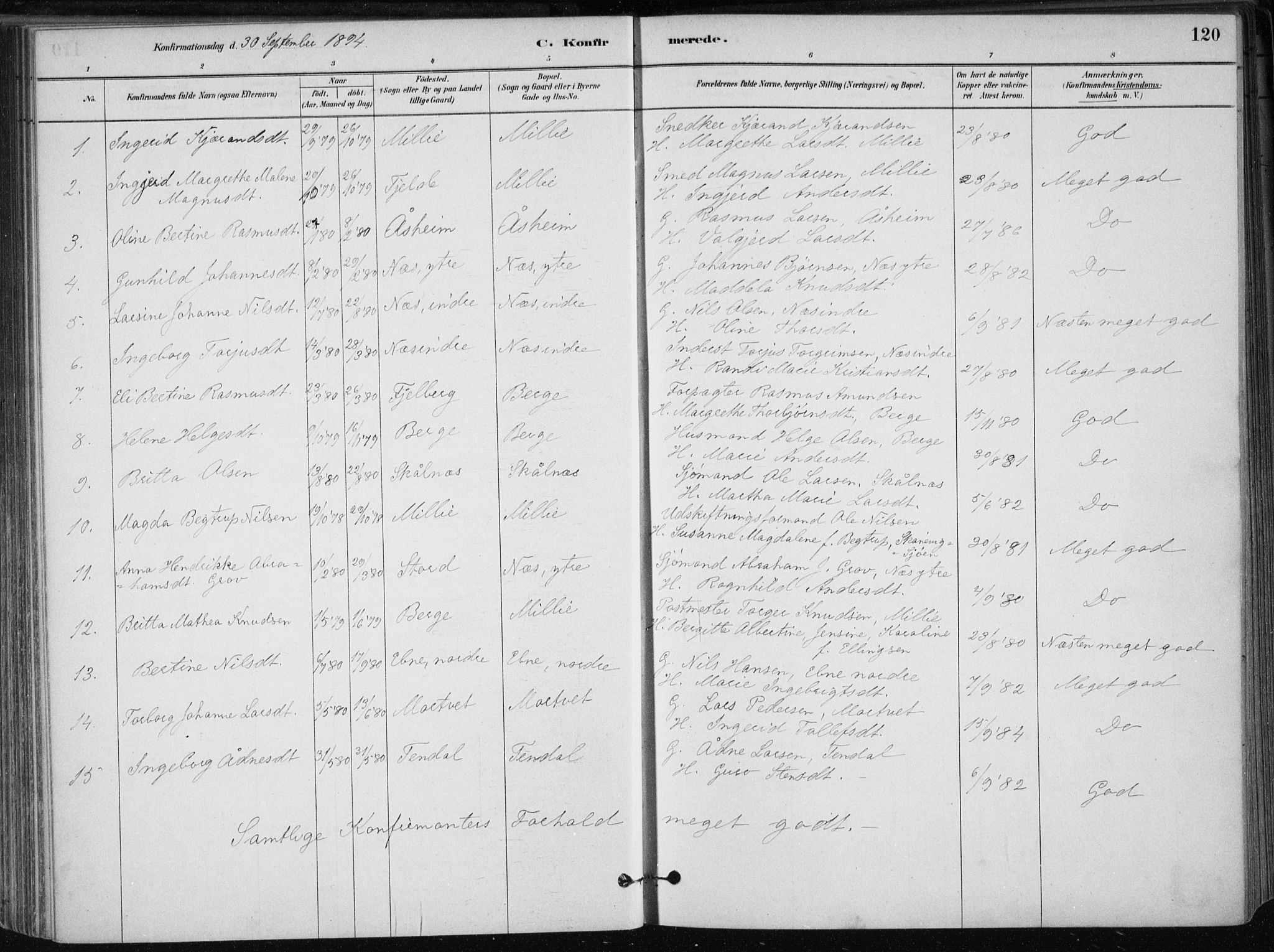 Skånevik sokneprestembete, SAB/A-77801/H/Haa: Parish register (official) no. B 1, 1879-1914, p. 120
