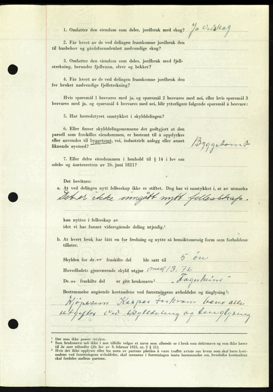 Romsdal sorenskriveri, SAT/A-4149/1/2/2C: Mortgage book no. A24, 1947-1947, Diary no: : 2802/1947