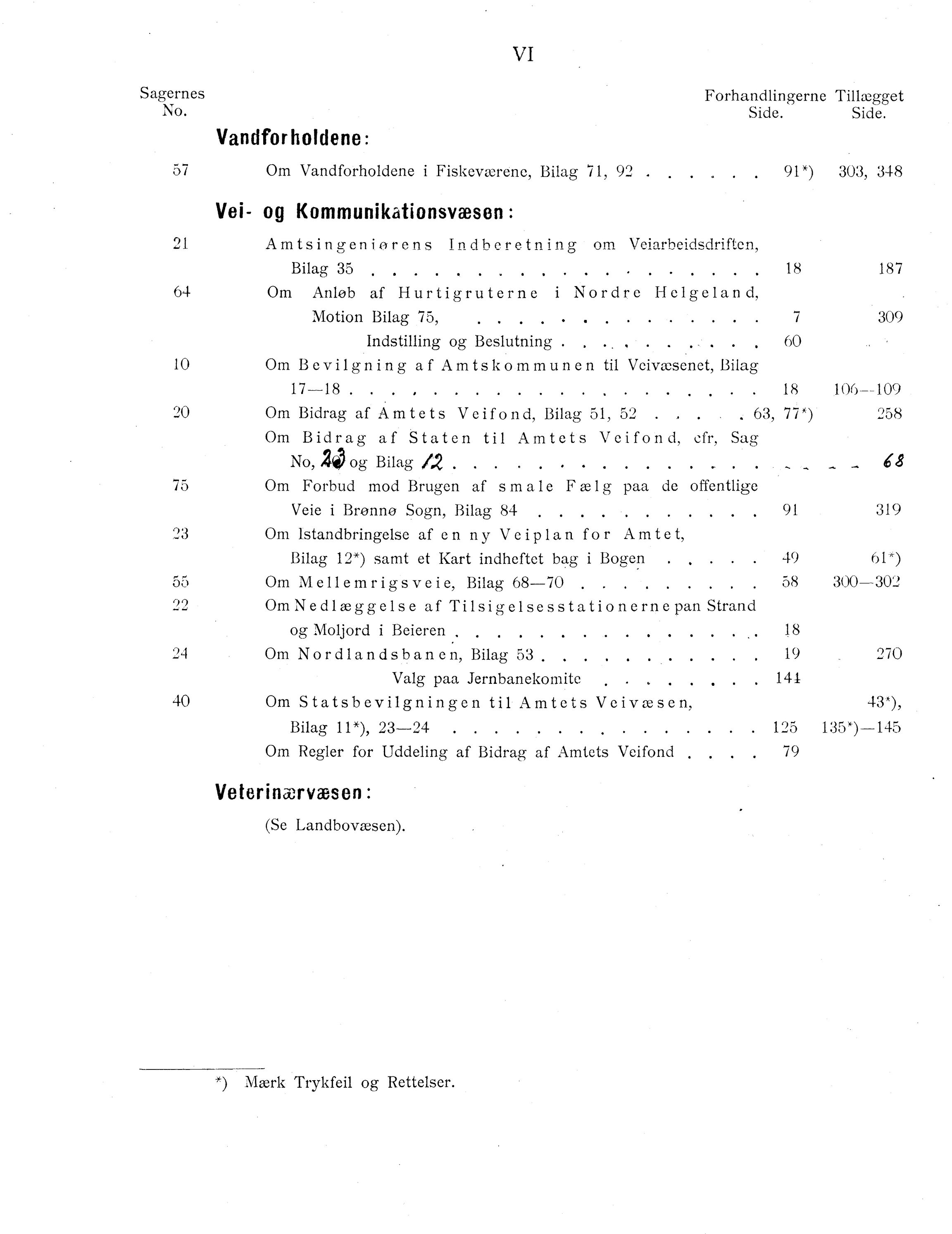 Nordland Fylkeskommune. Fylkestinget, AIN/NFK-17/176/A/Ac/L0022: Fylkestingsforhandlinger 1899, 1899