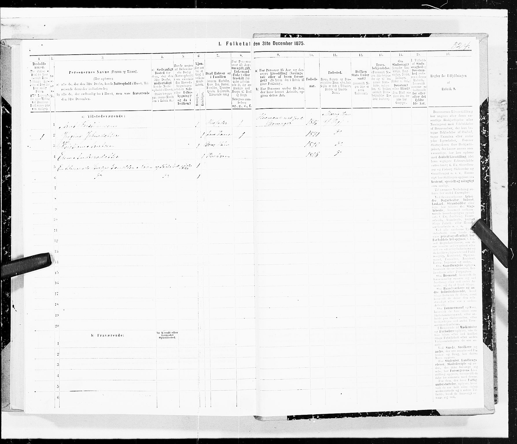 SAT, 1875 census for 1722P Ytterøy, 1875, p. 2324