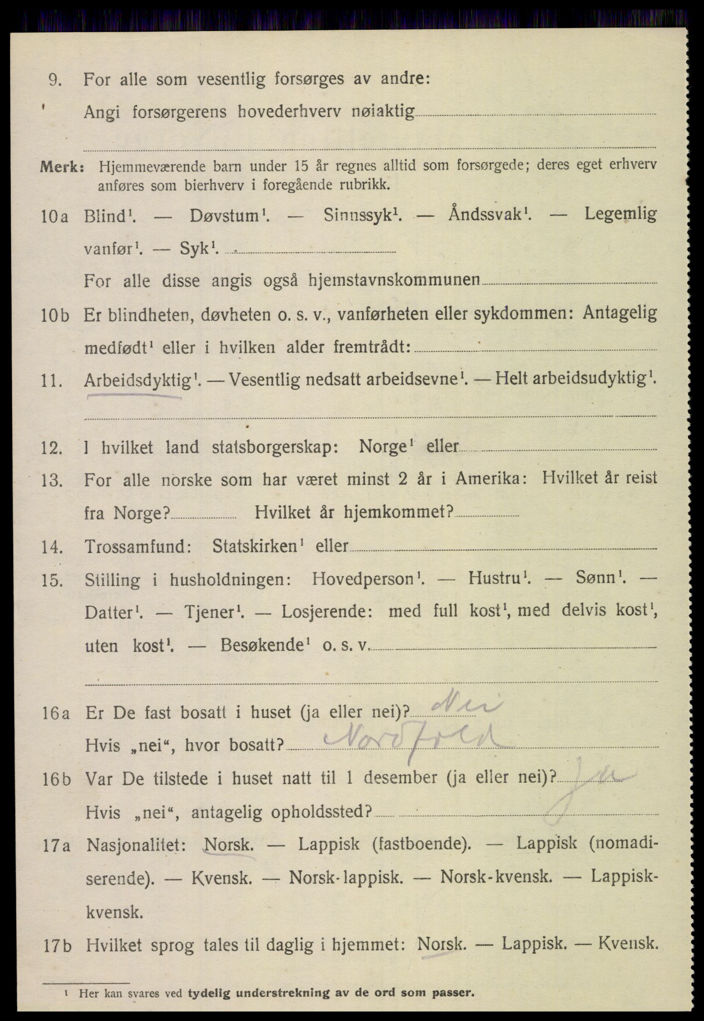 SAT, 1920 census for Sørfold, 1920, p. 6204