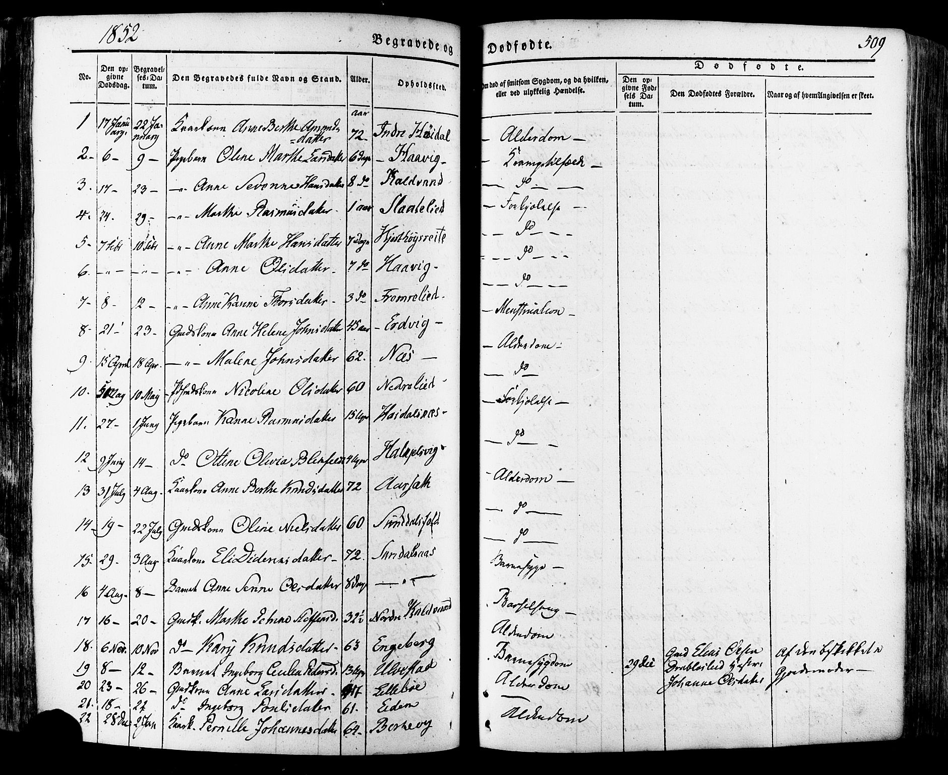 Ministerialprotokoller, klokkerbøker og fødselsregistre - Møre og Romsdal, SAT/A-1454/511/L0140: Parish register (official) no. 511A07, 1851-1878, p. 509