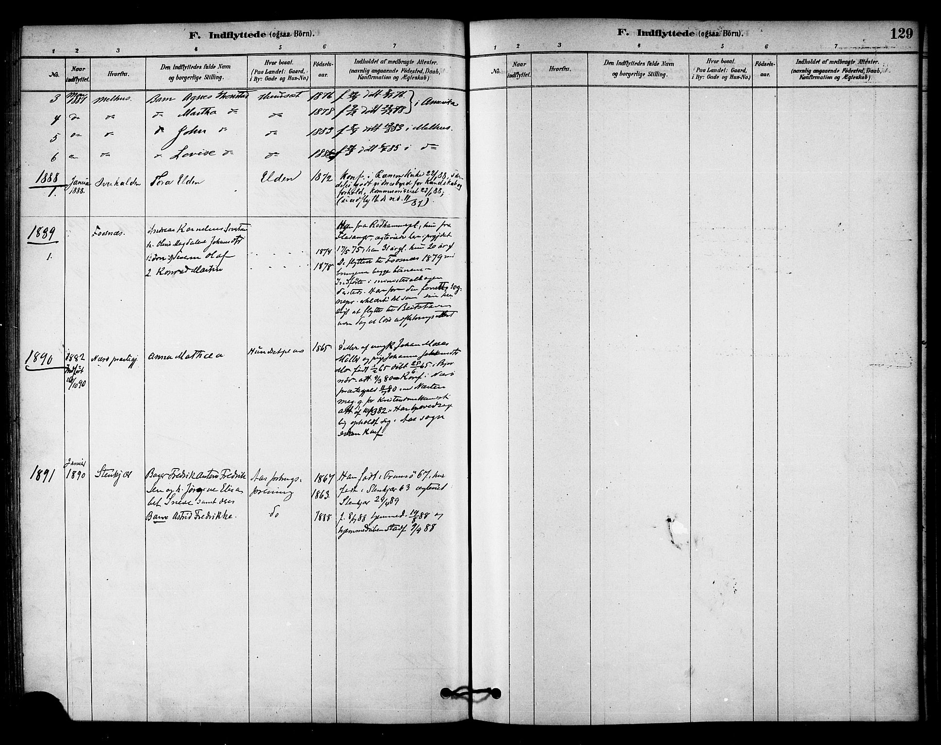 Ministerialprotokoller, klokkerbøker og fødselsregistre - Nord-Trøndelag, SAT/A-1458/742/L0408: Parish register (official) no. 742A01, 1878-1890, p. 129